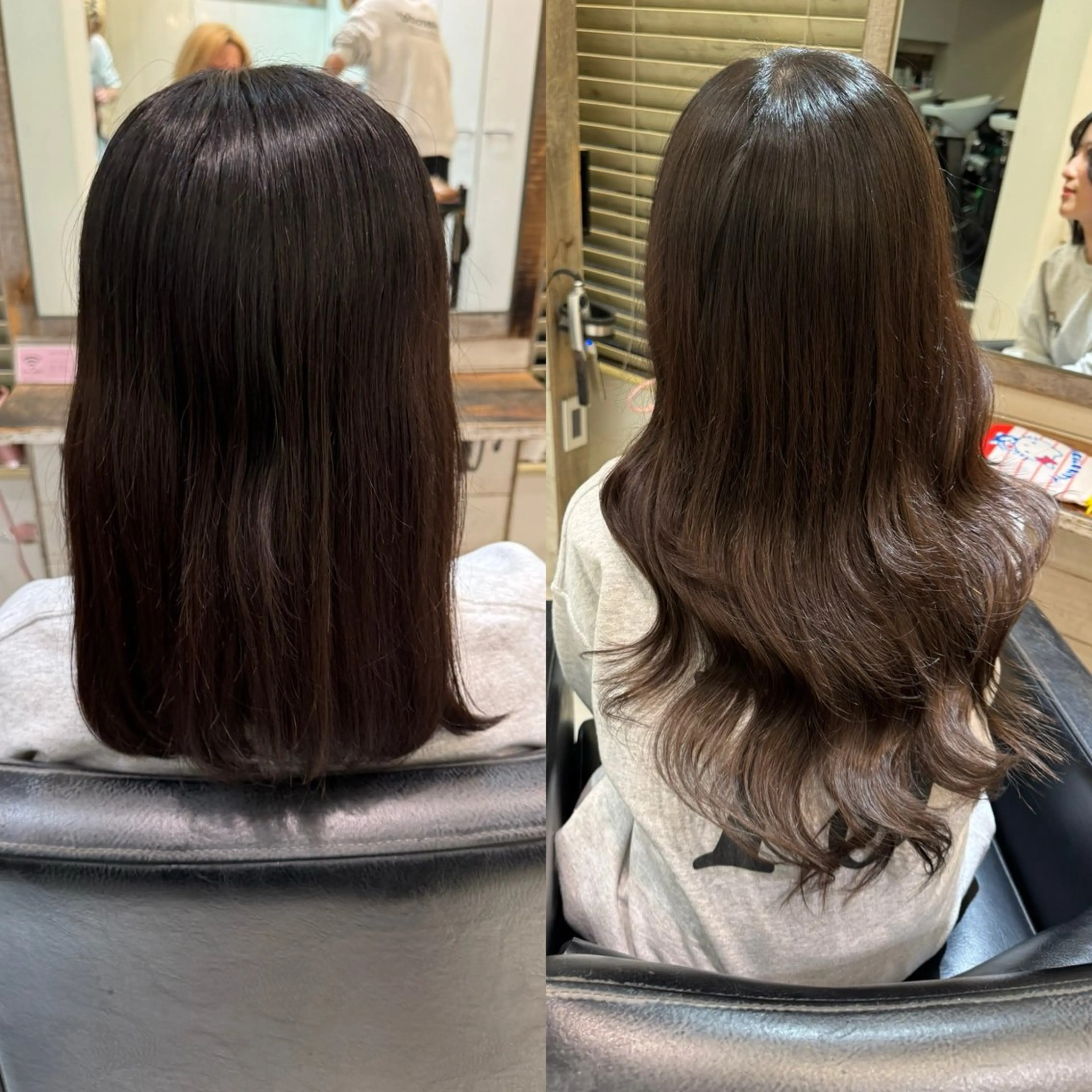 ロング シールエクステ エクステ 韓国風ヘア ロング 濱川響太レディース カットモデルのヘアスタイル