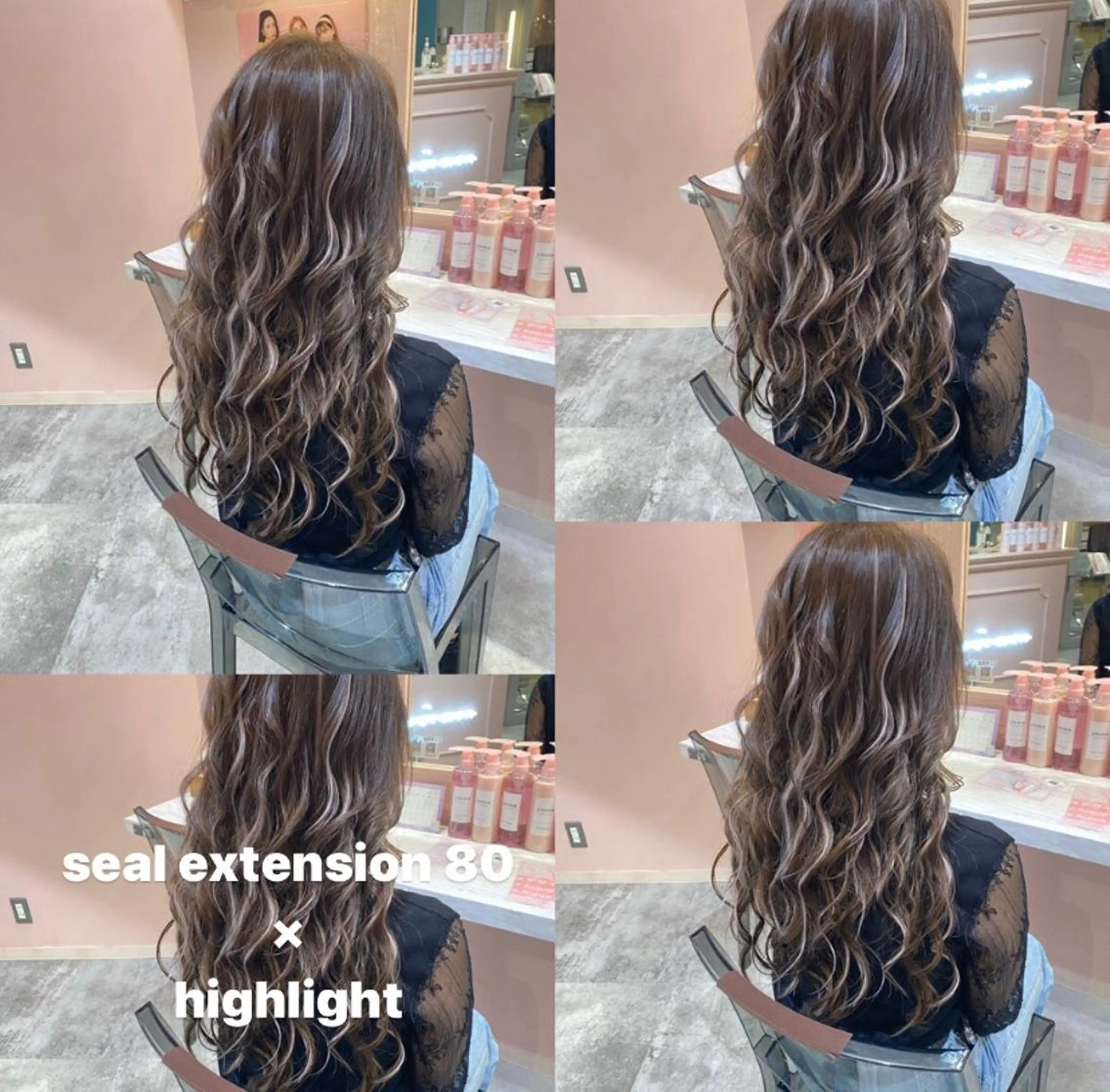 ロング カラー パーマ ヘアアレンジ メンズ キッズ シールエクステ メンズハイライト ハイライトカラー エクステ ハイライト RIYA❤︎ Aujuaソムリエのヘアスタイル