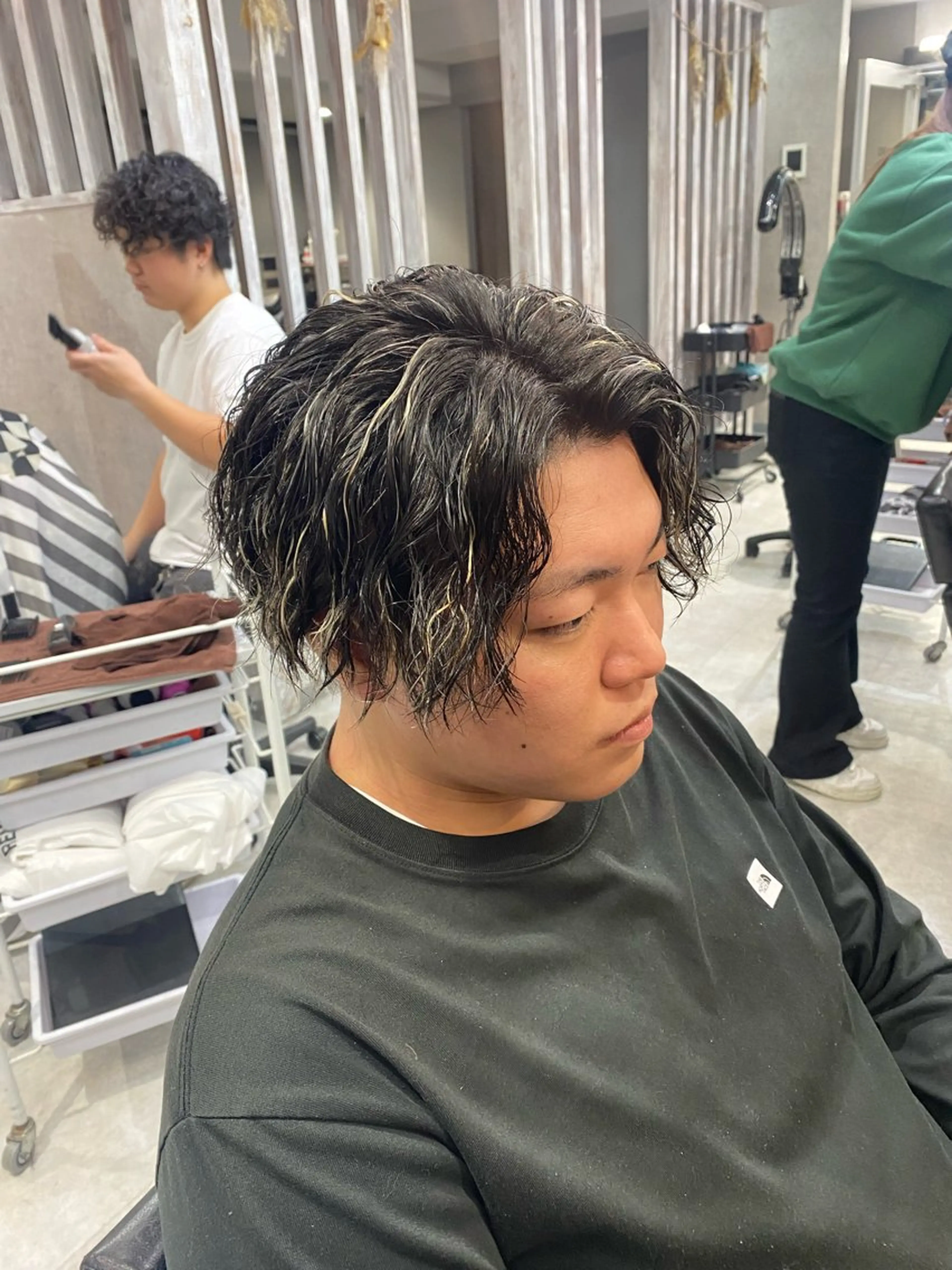 ミディアム カラー パーマ メンズ カット ヘアカラー パーマ 🐉『メンズ美容師』 吉田龍星🐉のヘアスタイル