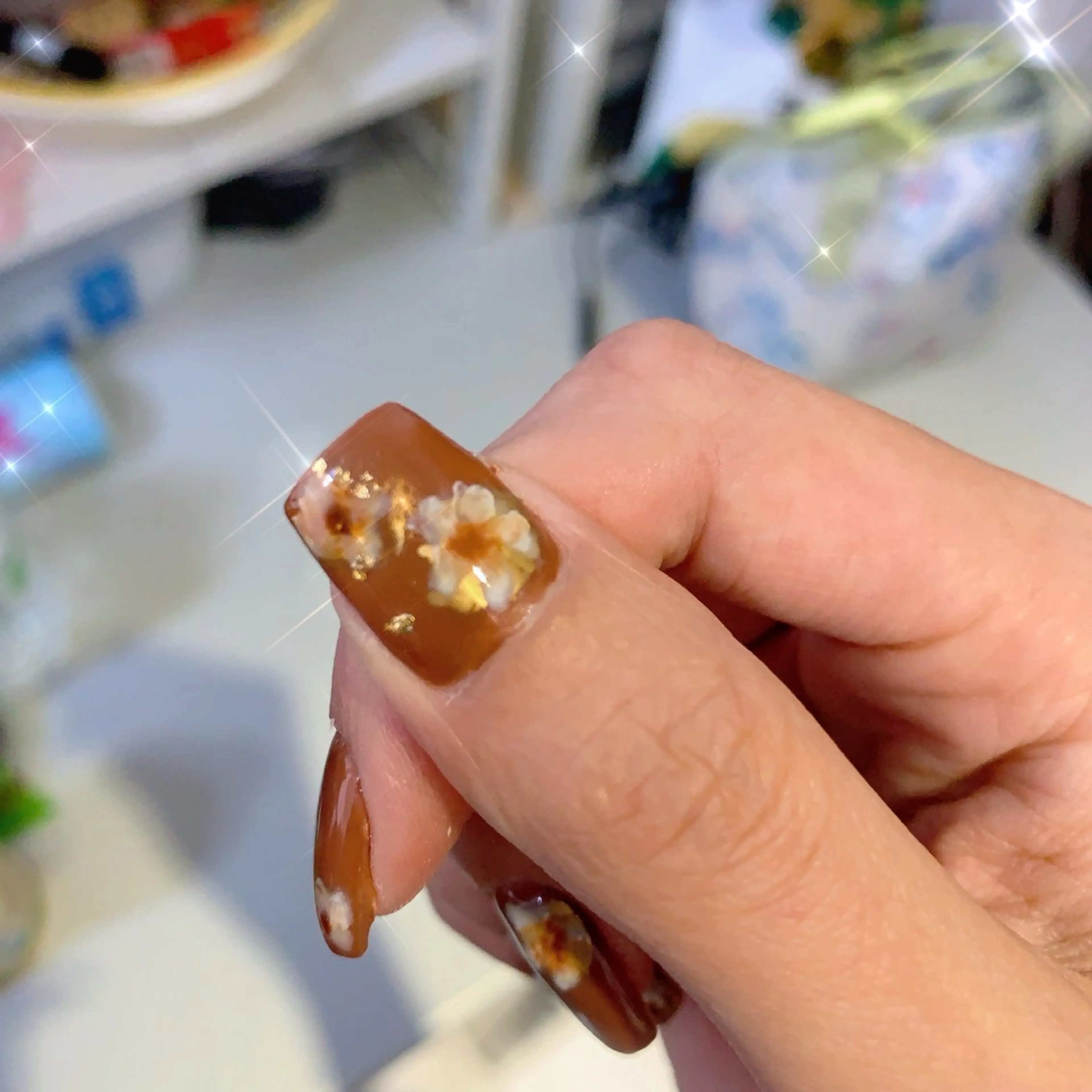 ネイル オーロラネイル 長さ出し フットネイル ジェルネイル キラキラネイル ハンドネイル インフィニティ ネイルサロンのネイルデザイン