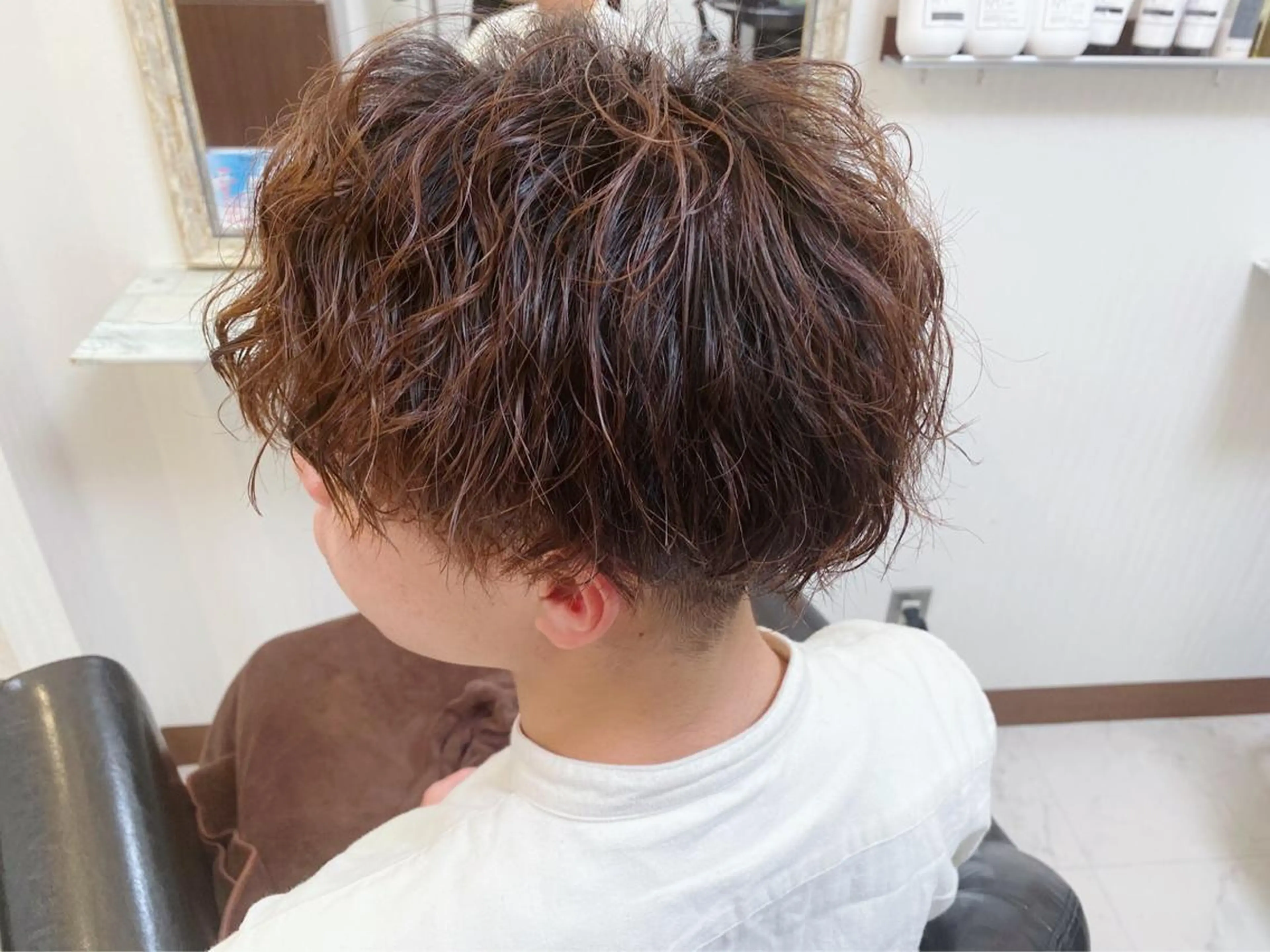 ショート パーマ メンズ センターパート KEN 🌟のヘアスタイル