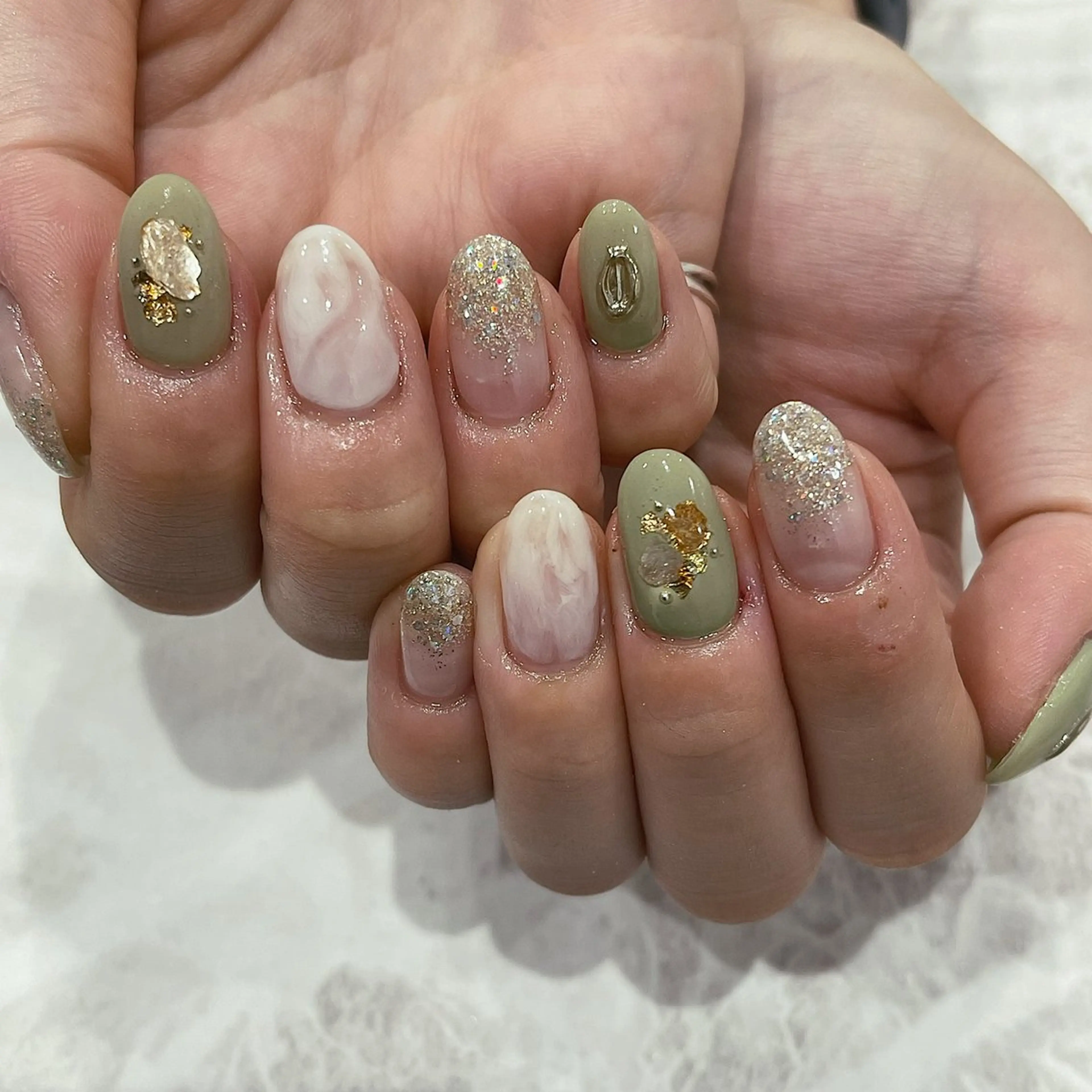 ネイル ハンドネイル r'e blanc wakaのネイルデザイン