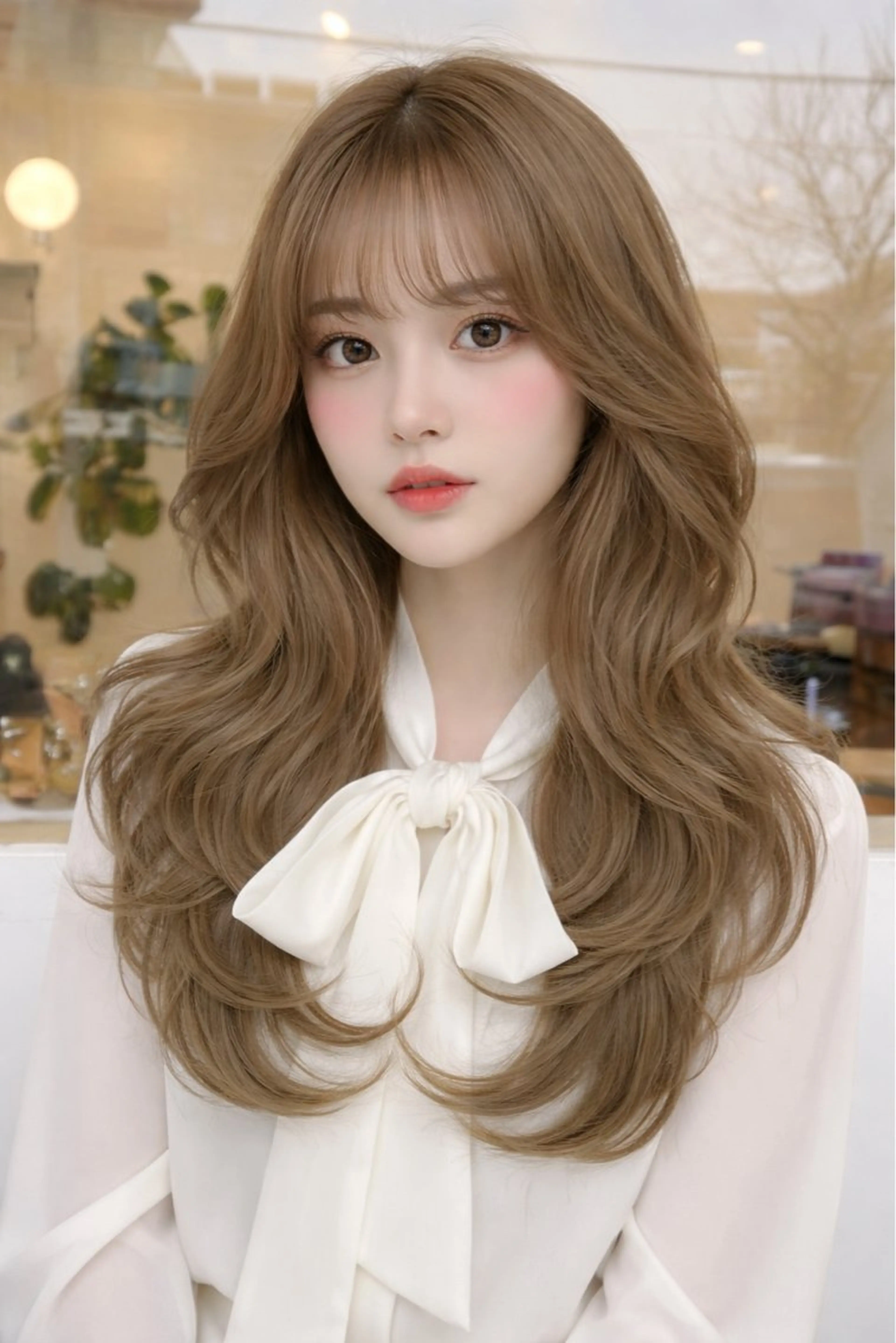 ロング カラー ヘアカラー Sakuraෆ˚* 透け感ベージュ🥨のヘアスタイル