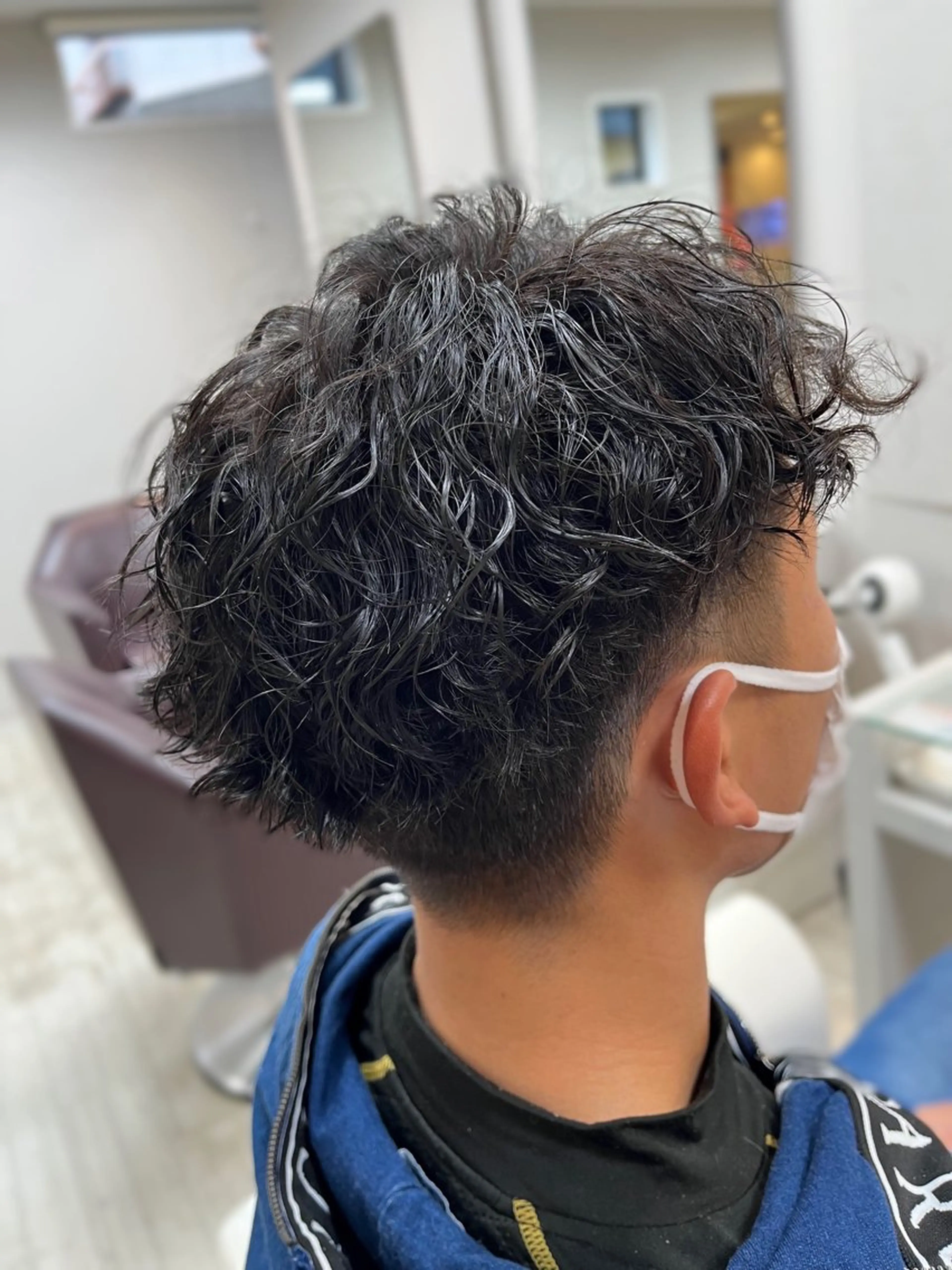 ショート パーマ メンズ 奥野 理香子のヘアスタイル