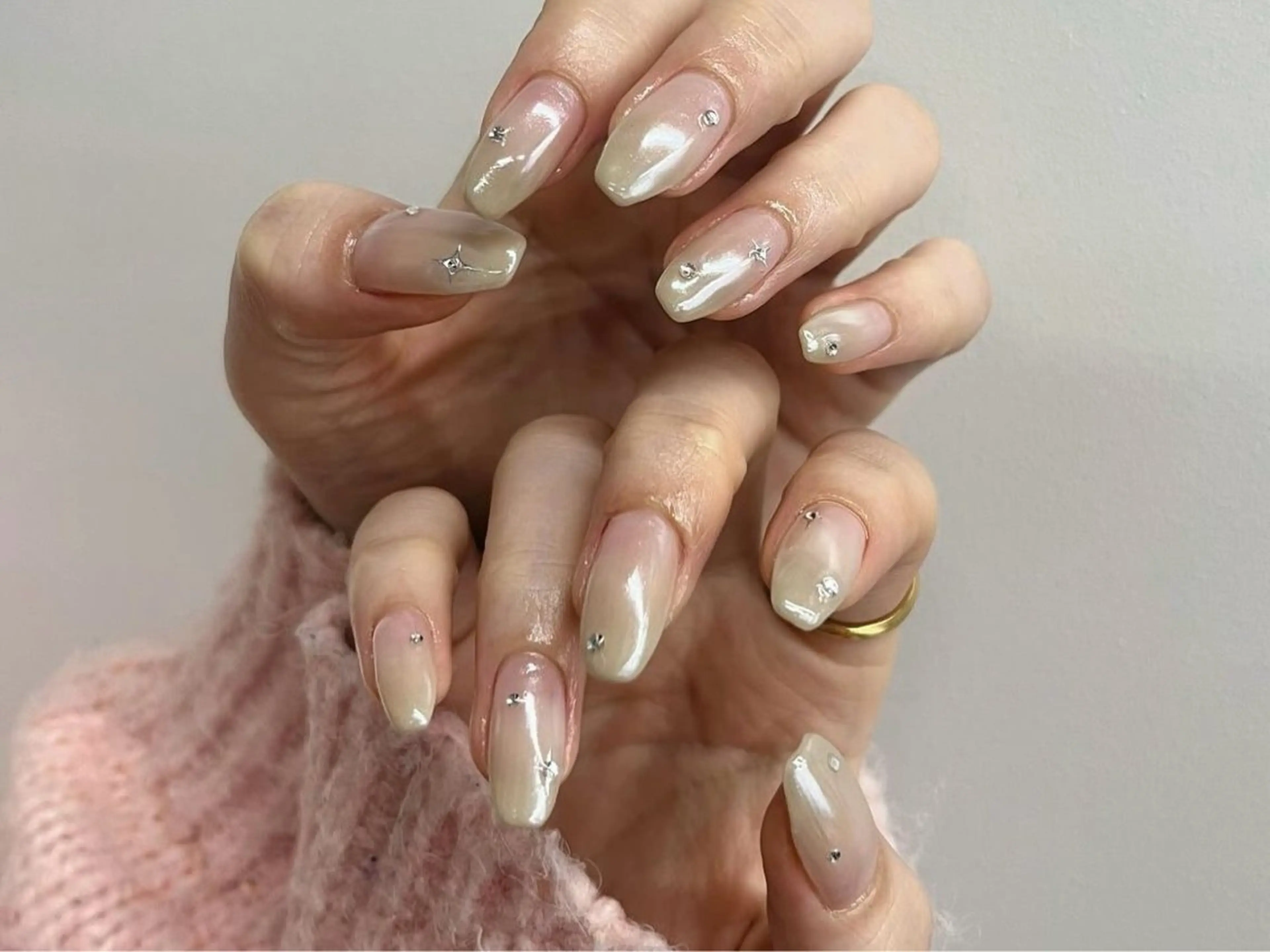 ネイル rina ニュアンス♡ワンホンのネイルデザイン