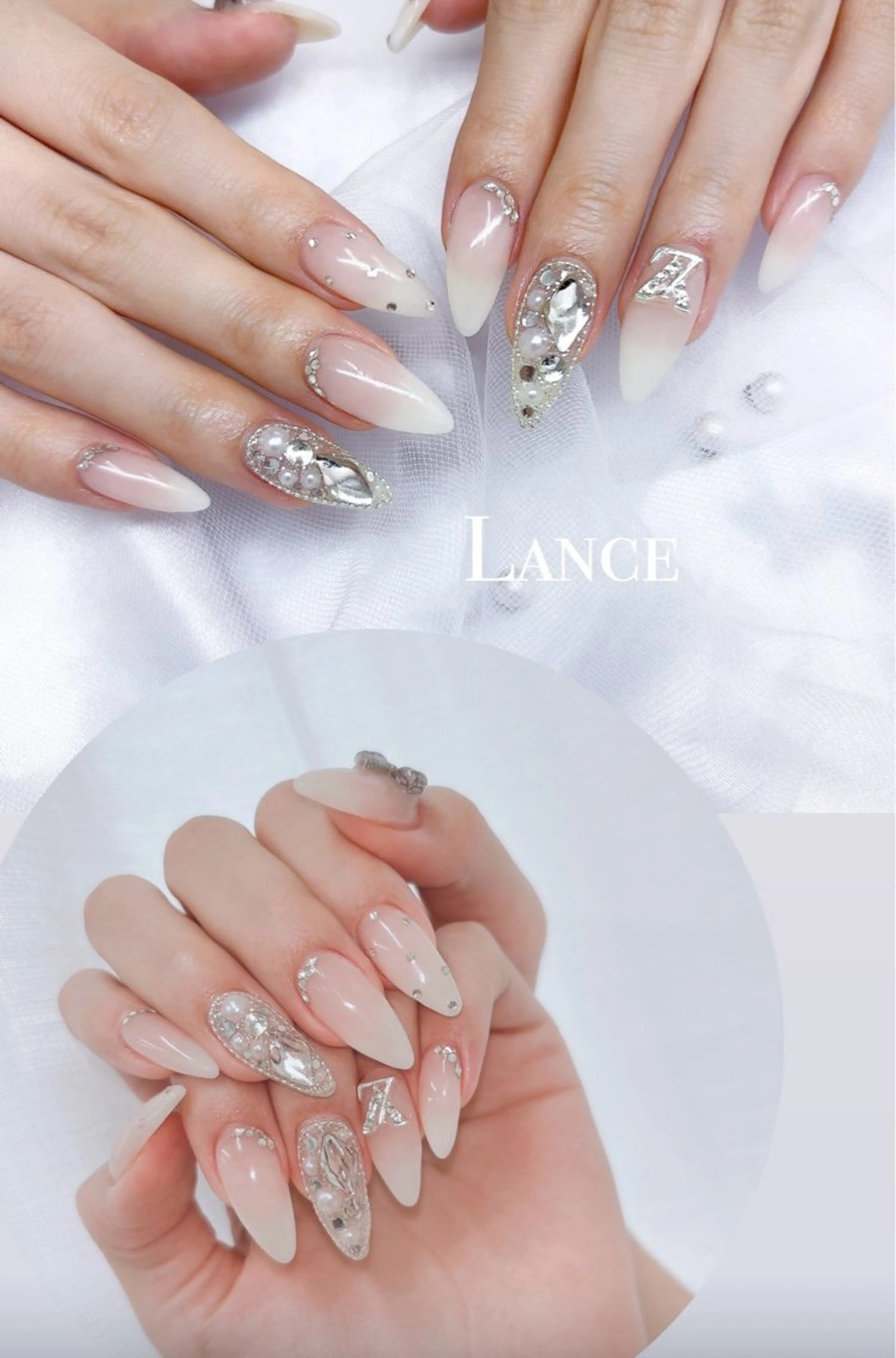 ネイル オーロラネイル フットネイル 氷ネイル・うるうるネイル キラキラネイル 韓国ネイル Lance nailのネイルデザイン