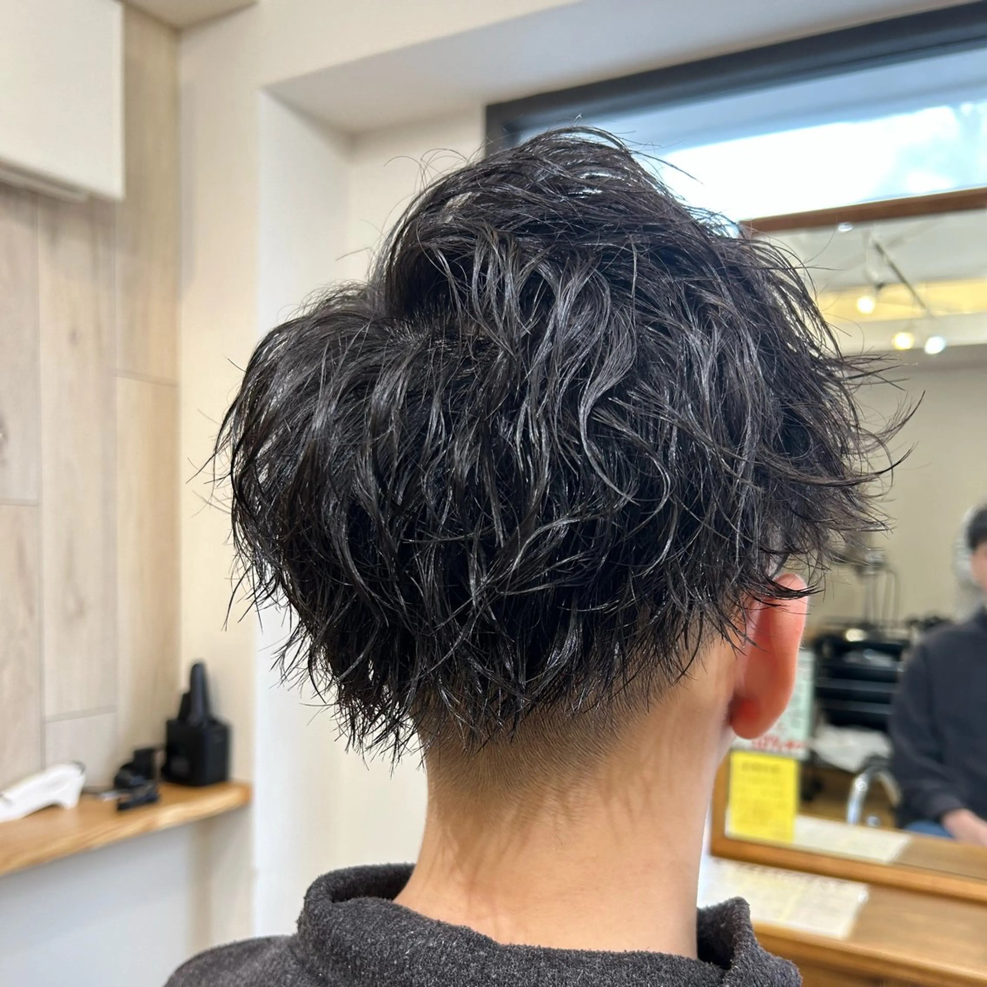 ミディアム パーマ メンズ 西山 良波のヘアスタイル
