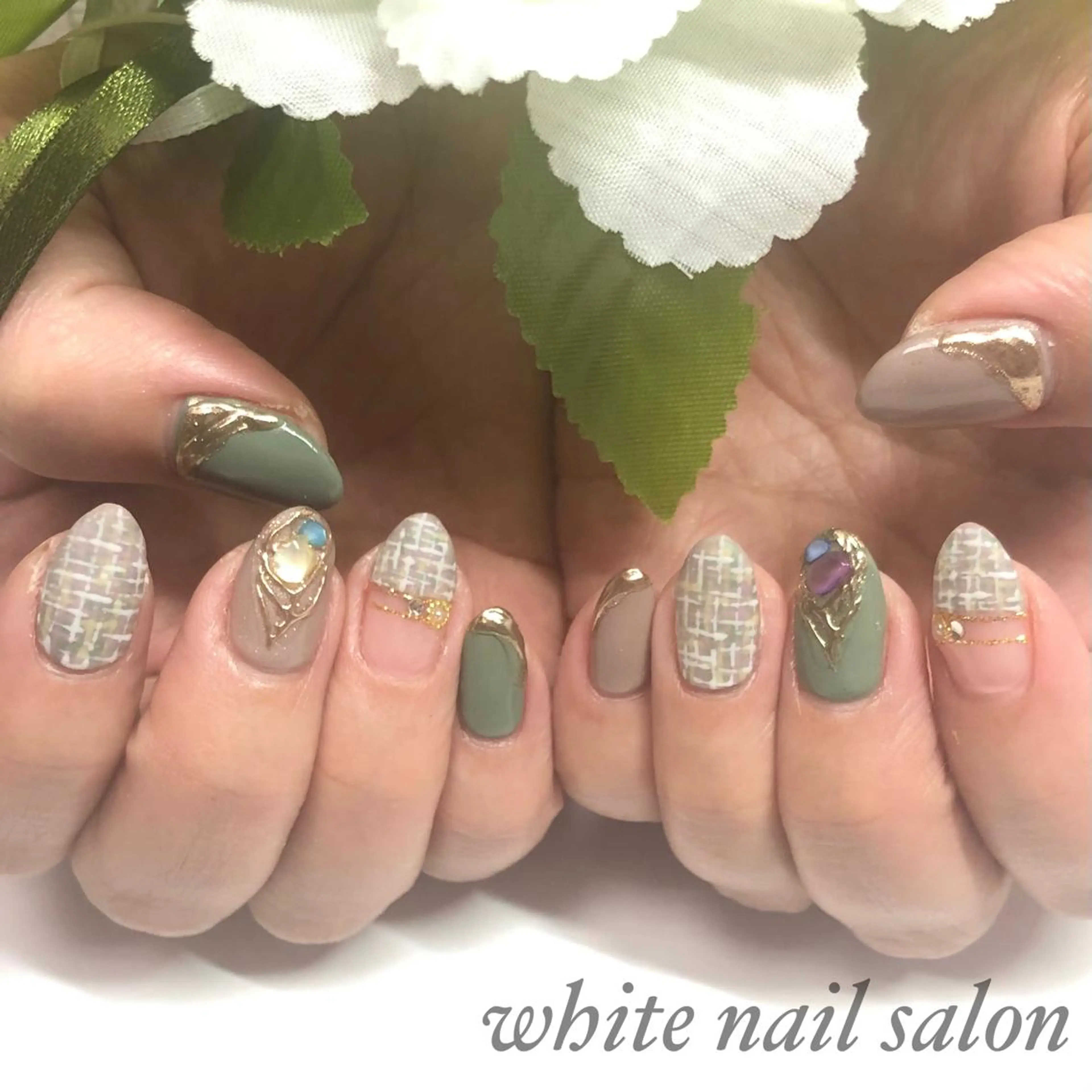 ネイル アートネイル フットネイル フレンチネイル ジェルネイル ハードジェル ハンドネイル white nail salonのネイルデザイン