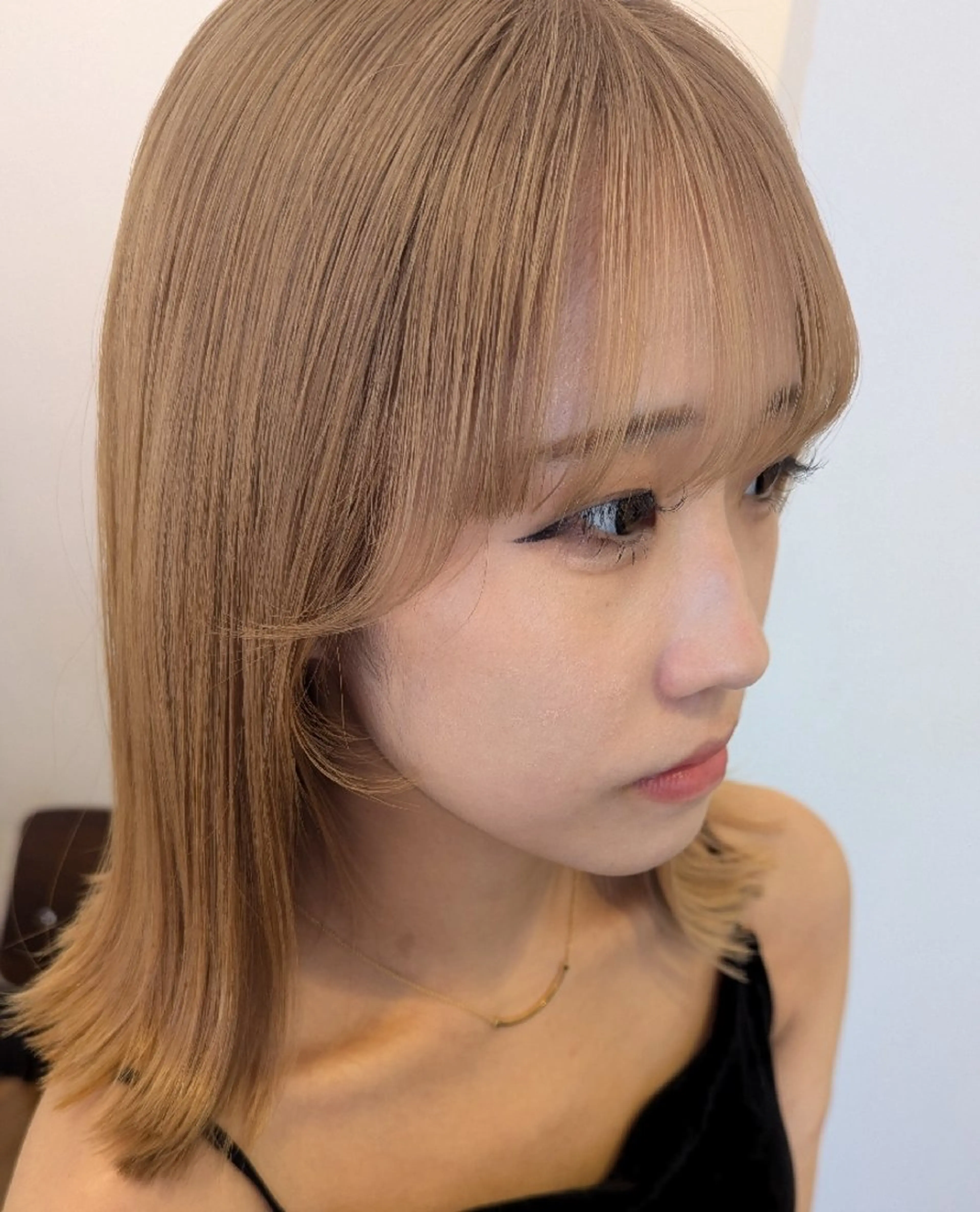 セミロング サイドバング coin□ yukaのヘアスタイル