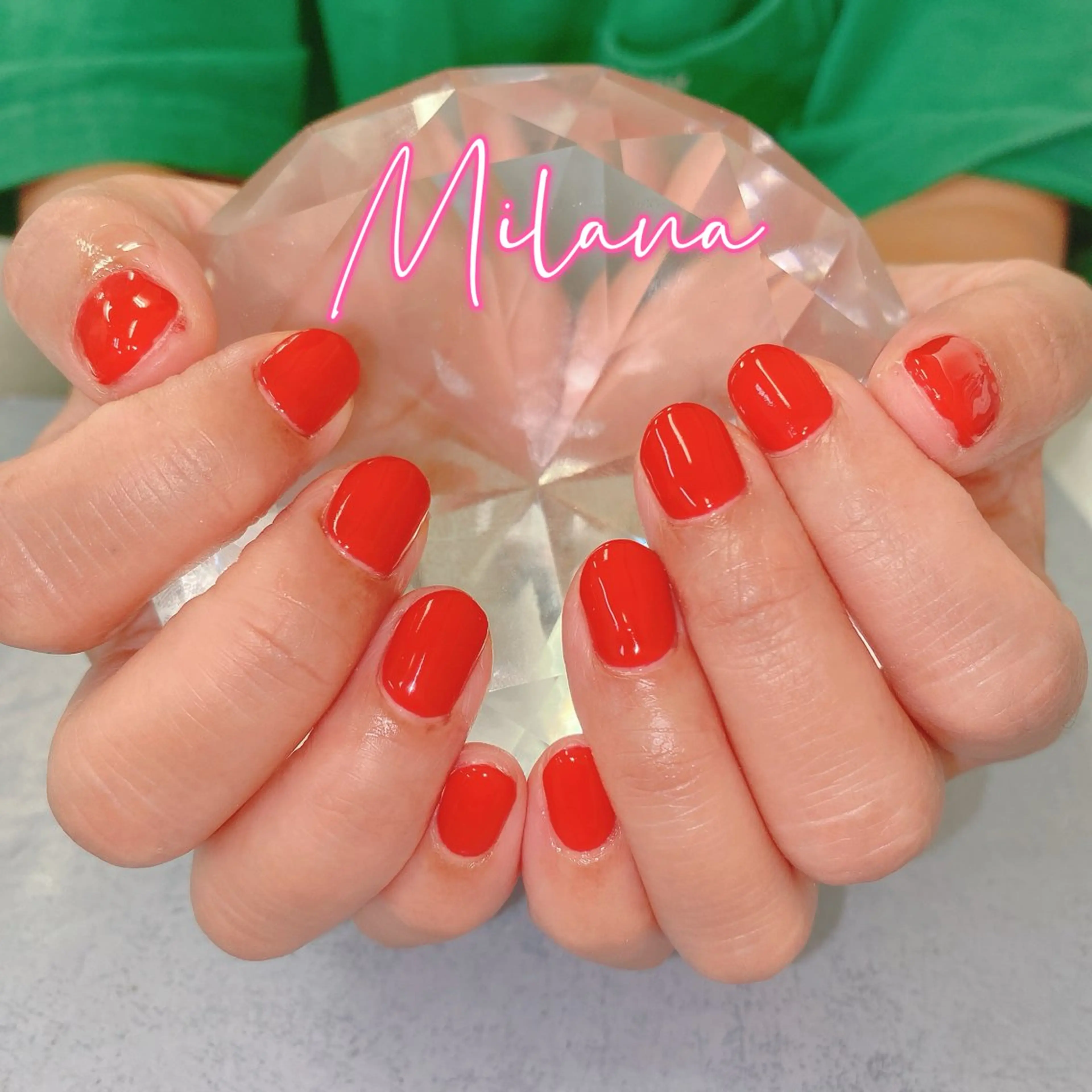 ネイル ワンカラーネイル ハンドネイル Milana （研修生メニュー）のネイルデザイン