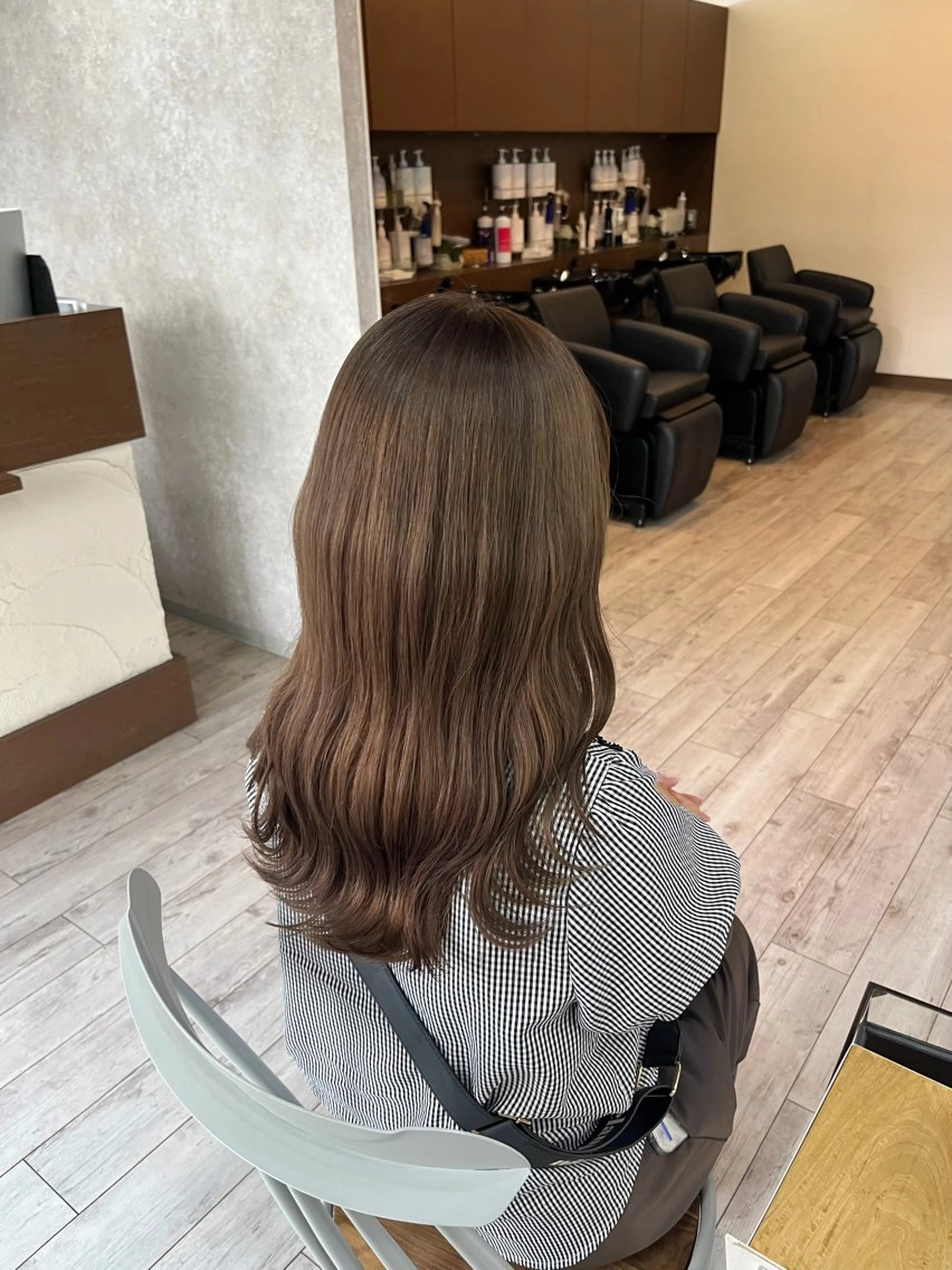 セミロング カラー ベージュカラー ブリーチ 村田梨乃/ minim hairのヘアスタイル