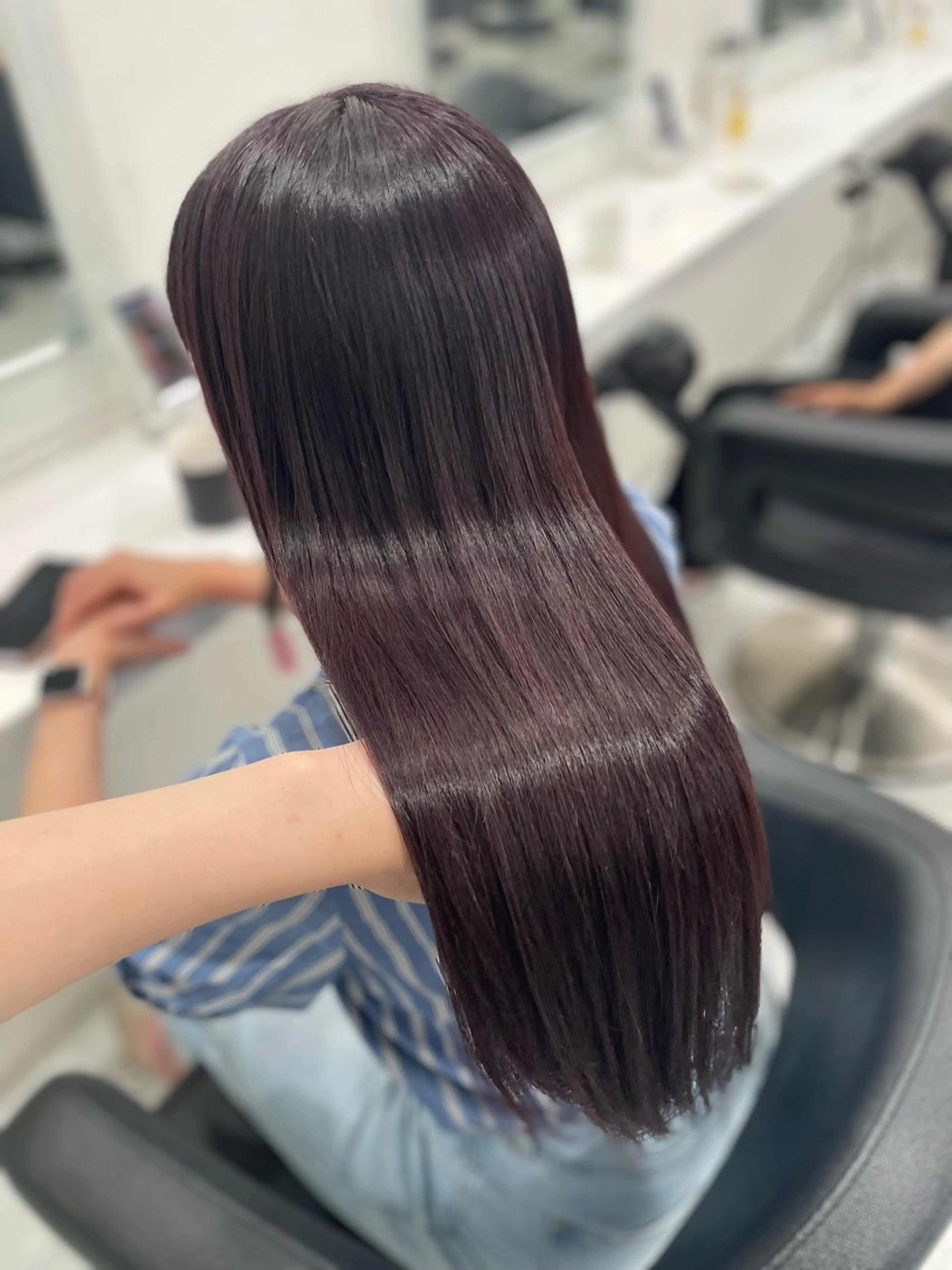 セミロング ヘアカラー トリートメント ヘッドスパ 🪞韓国🤍大人っぽ 艶髪🤍FRUITSのヘアスタイル