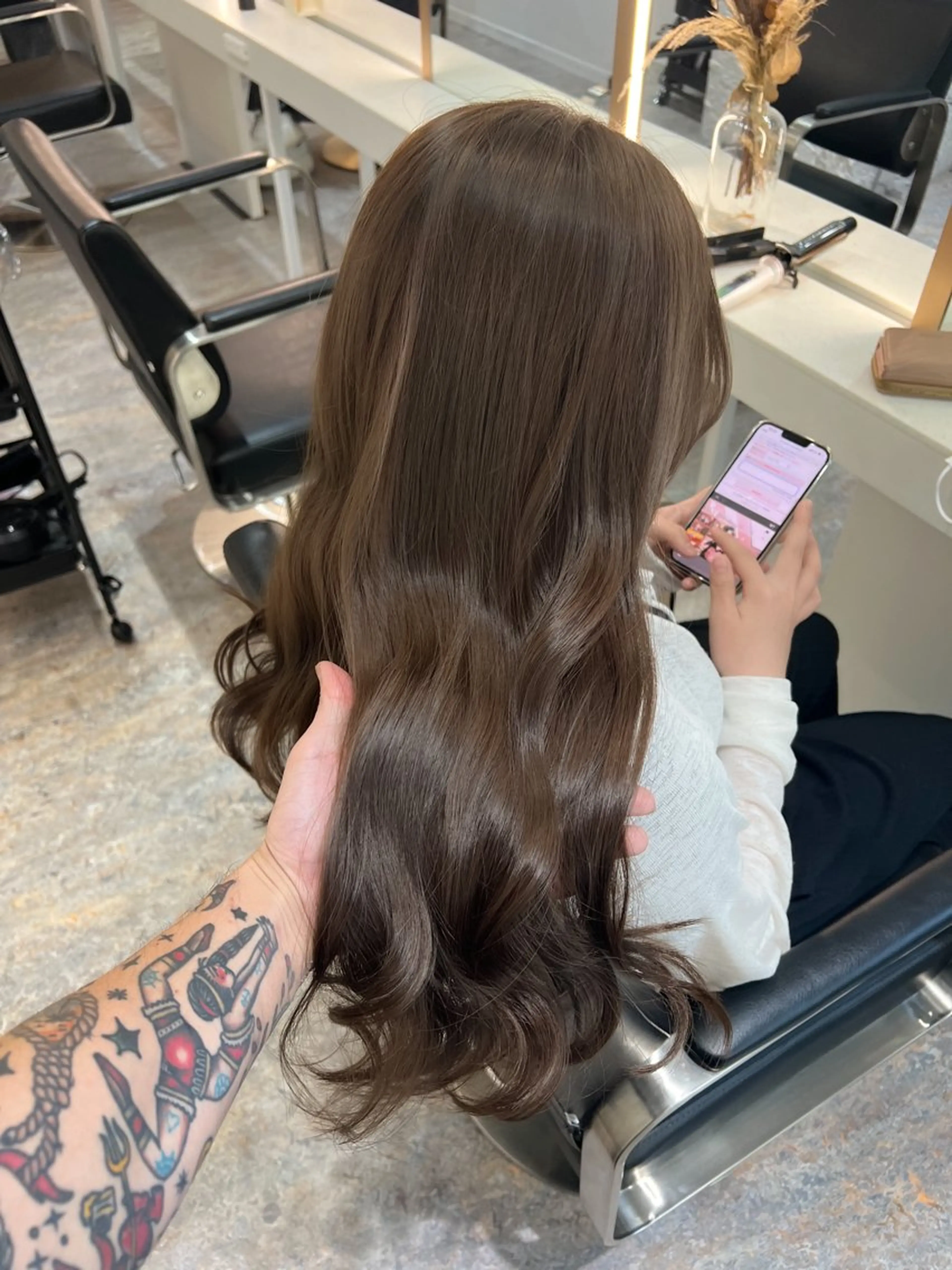 ロング カラー ヘアアレンジ ✨韓国/外国人風✨ 江原巧のヘアスタイル