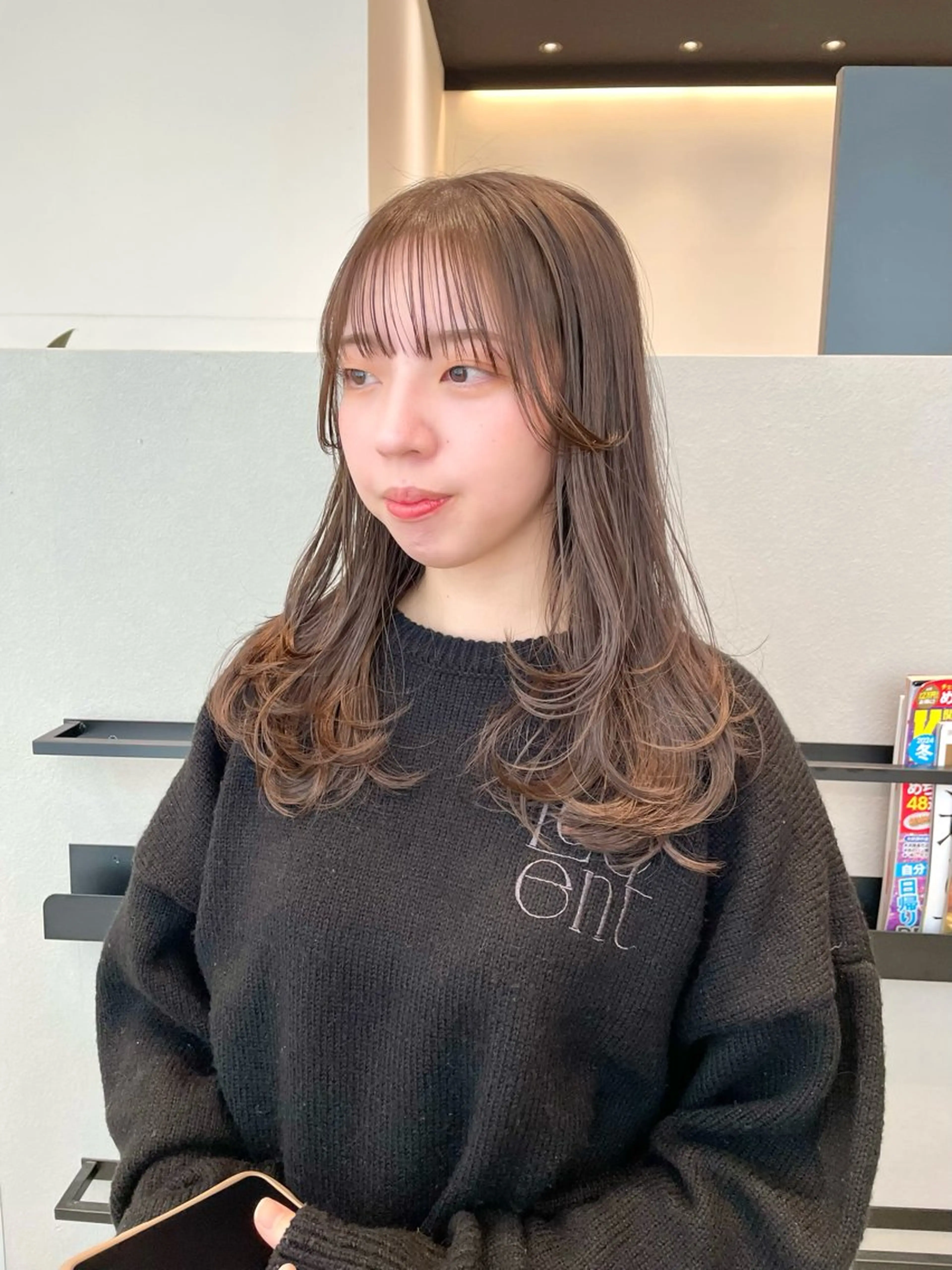 ロング カラー ベージュカラー 透明感カラー オリーブベージュ レイヤーカット ktwo/難波 /似合わせ/木浦のヘアスタイル