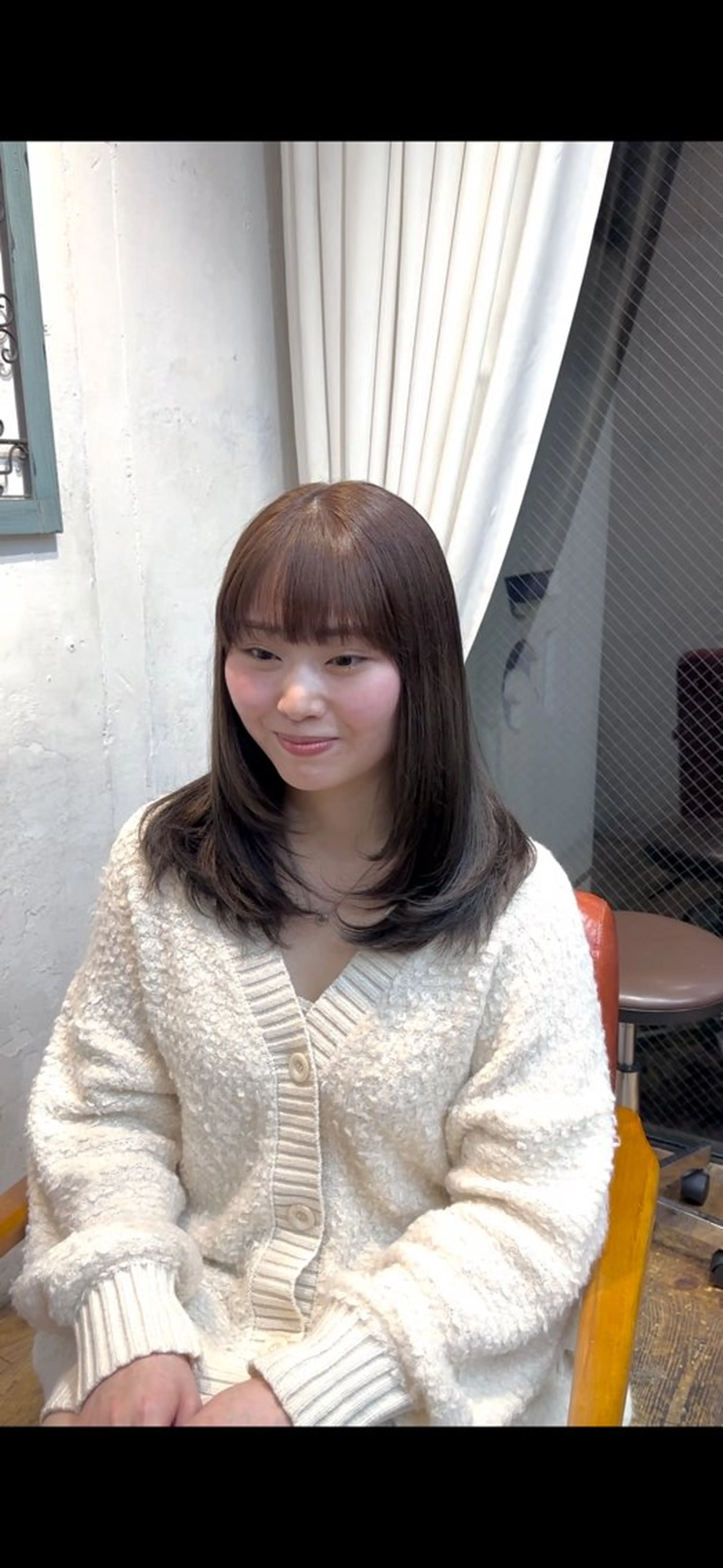 ミディアム カラー レイヤーカット カット ヘアカラー 🌈艶髪縮毛矯正🌈 岡野美典のヘアスタイル