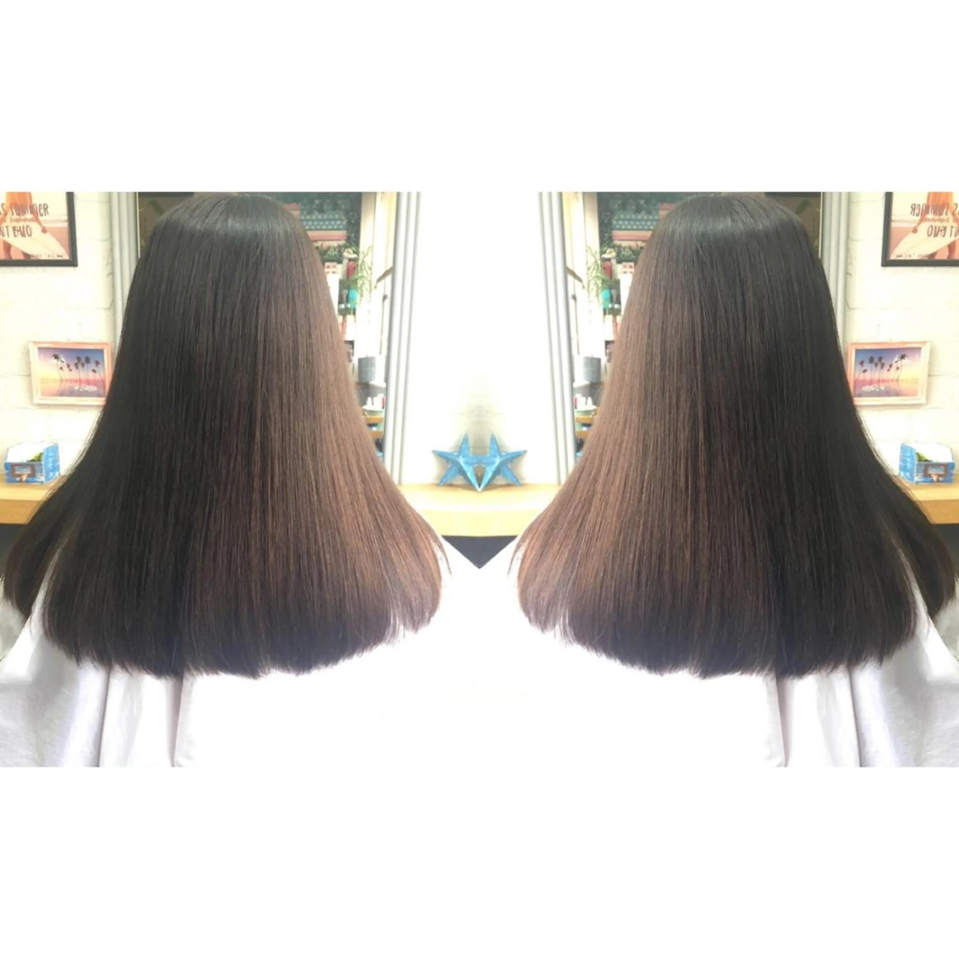 ミディアム カラー パーマ ストレートパーマ メンズhair /こえびのヘアスタイル