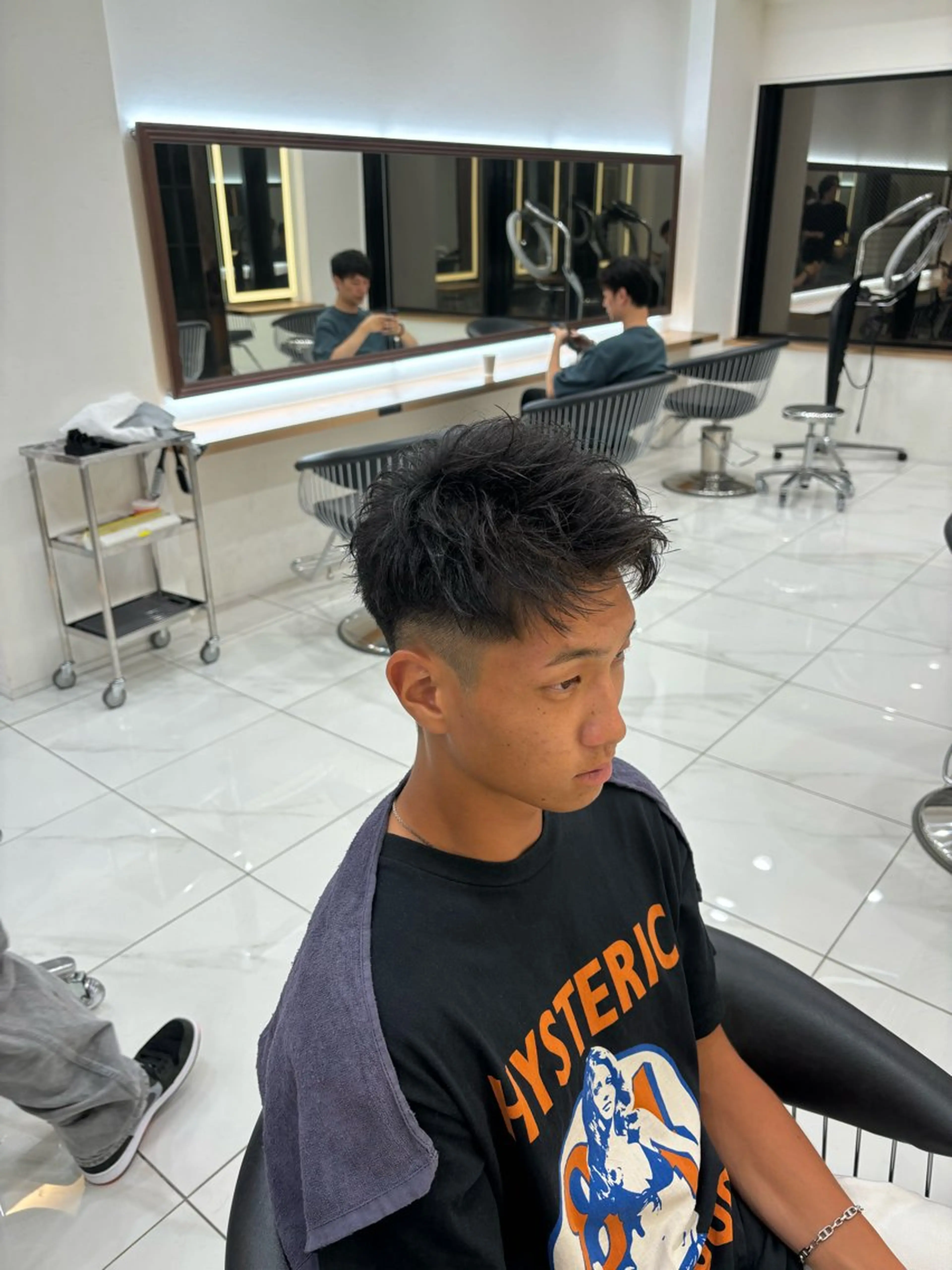 ショート メンズ カット メンズパーマ/ メンズカット/仙田旭のヘアスタイル