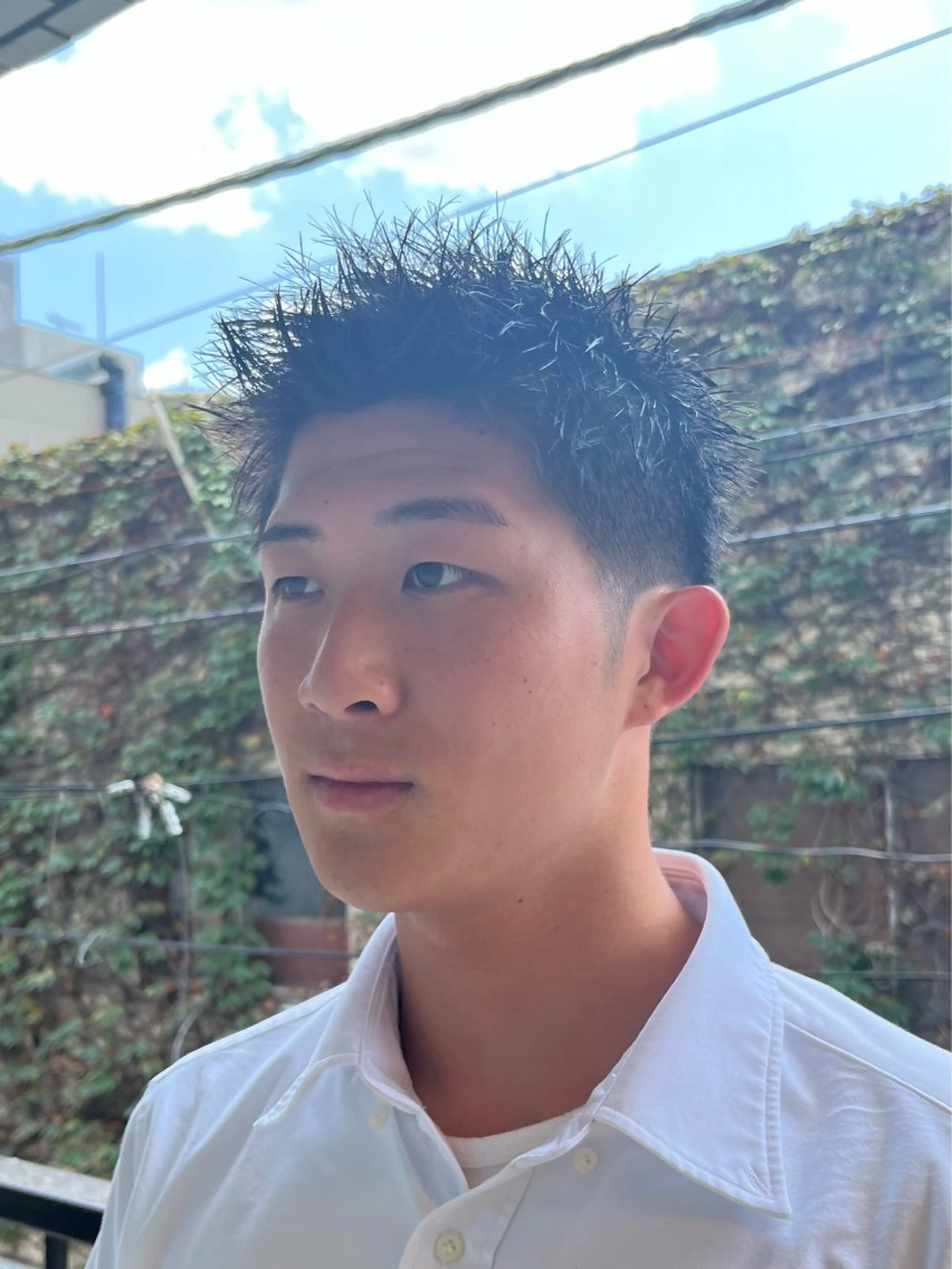 ショート メンズ スパイキーショート ショートヘア カット トリートメント 【店長】メンズ職人 短髪　ハイトーン🔥のヘアスタイル