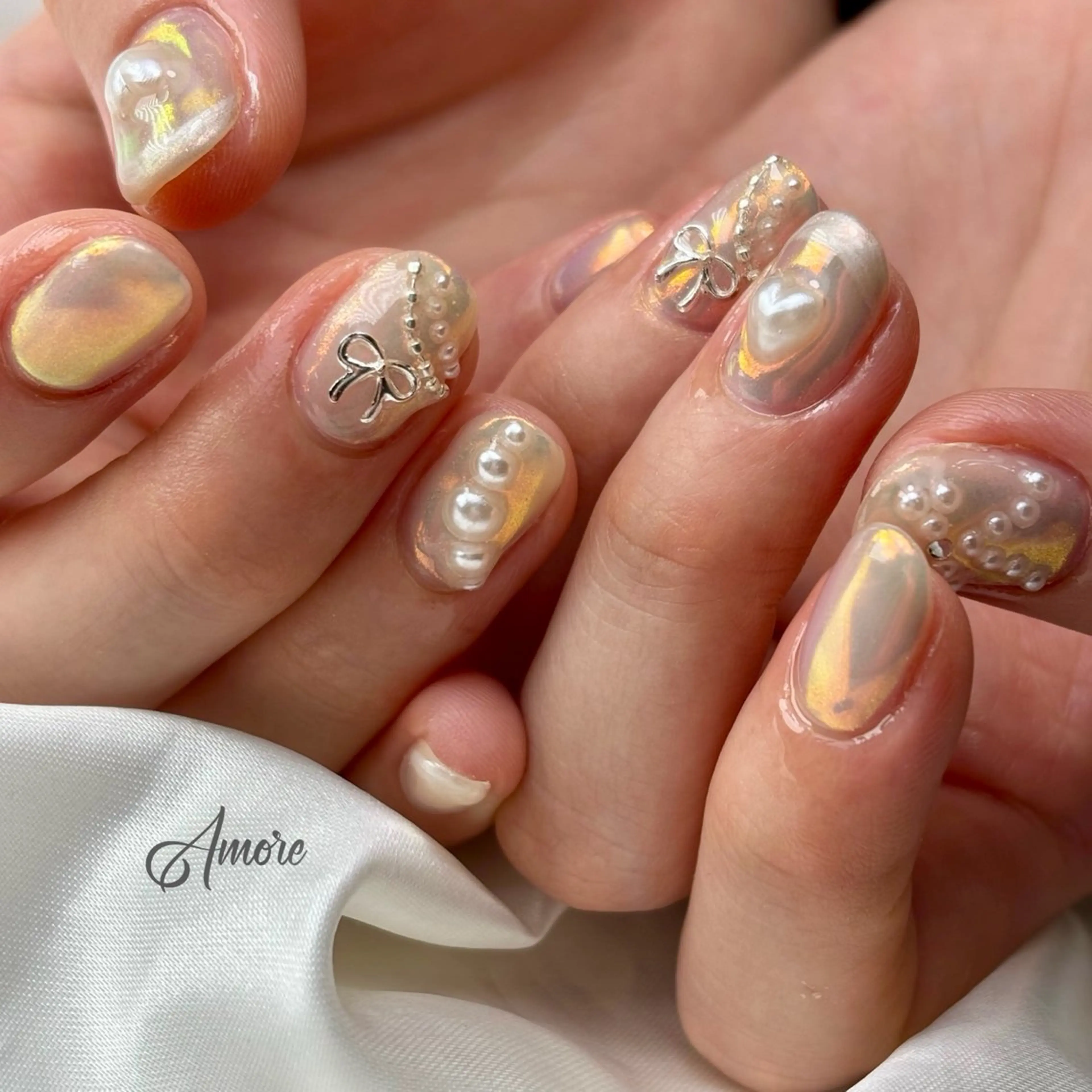 ネイル ジェルネイル キラキラネイル 韓国ネイル マグネットネイル パラジェル You kyehwaのネイルデザイン