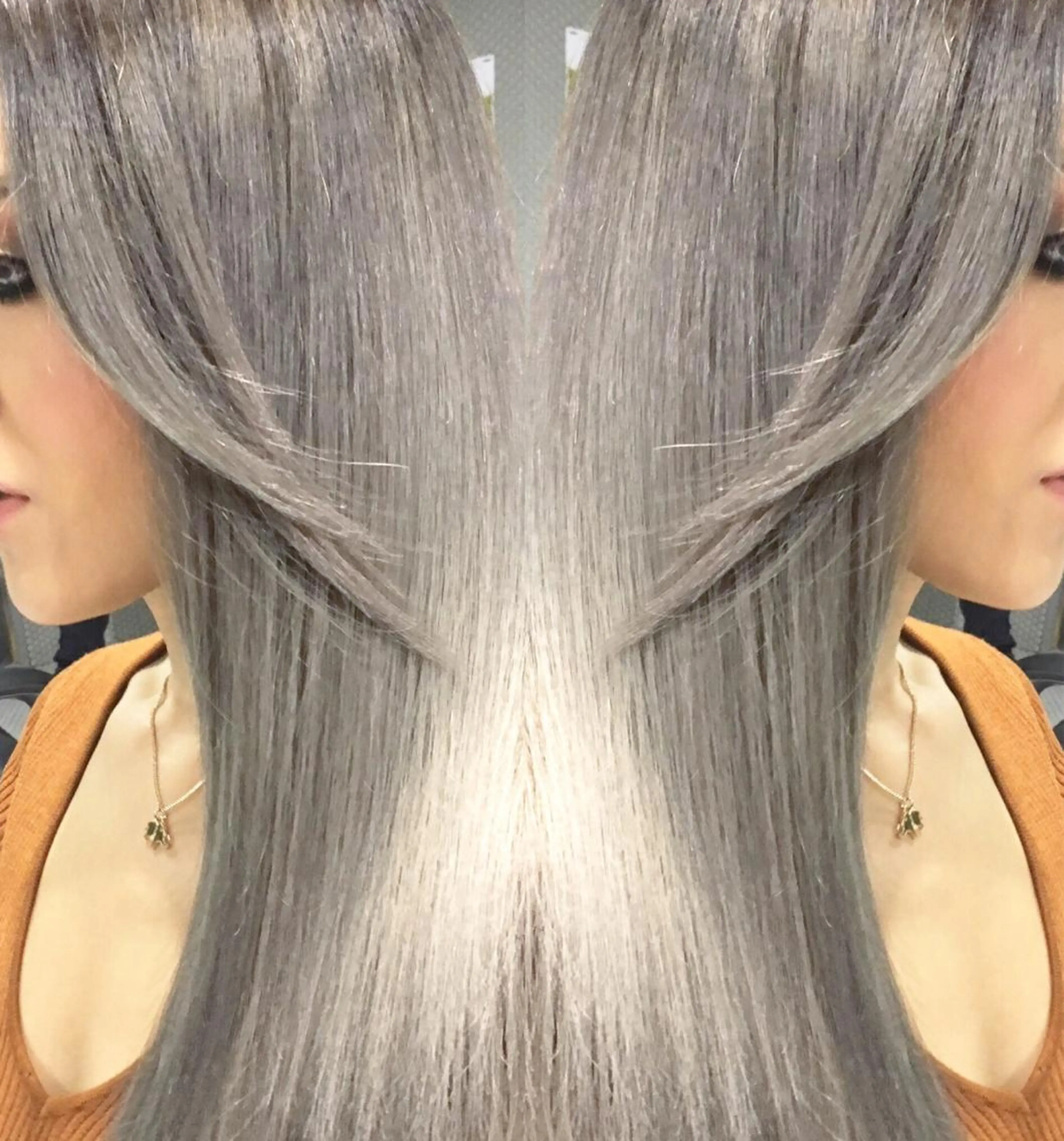 ロング カラー 中江 麻友のヘアスタイル