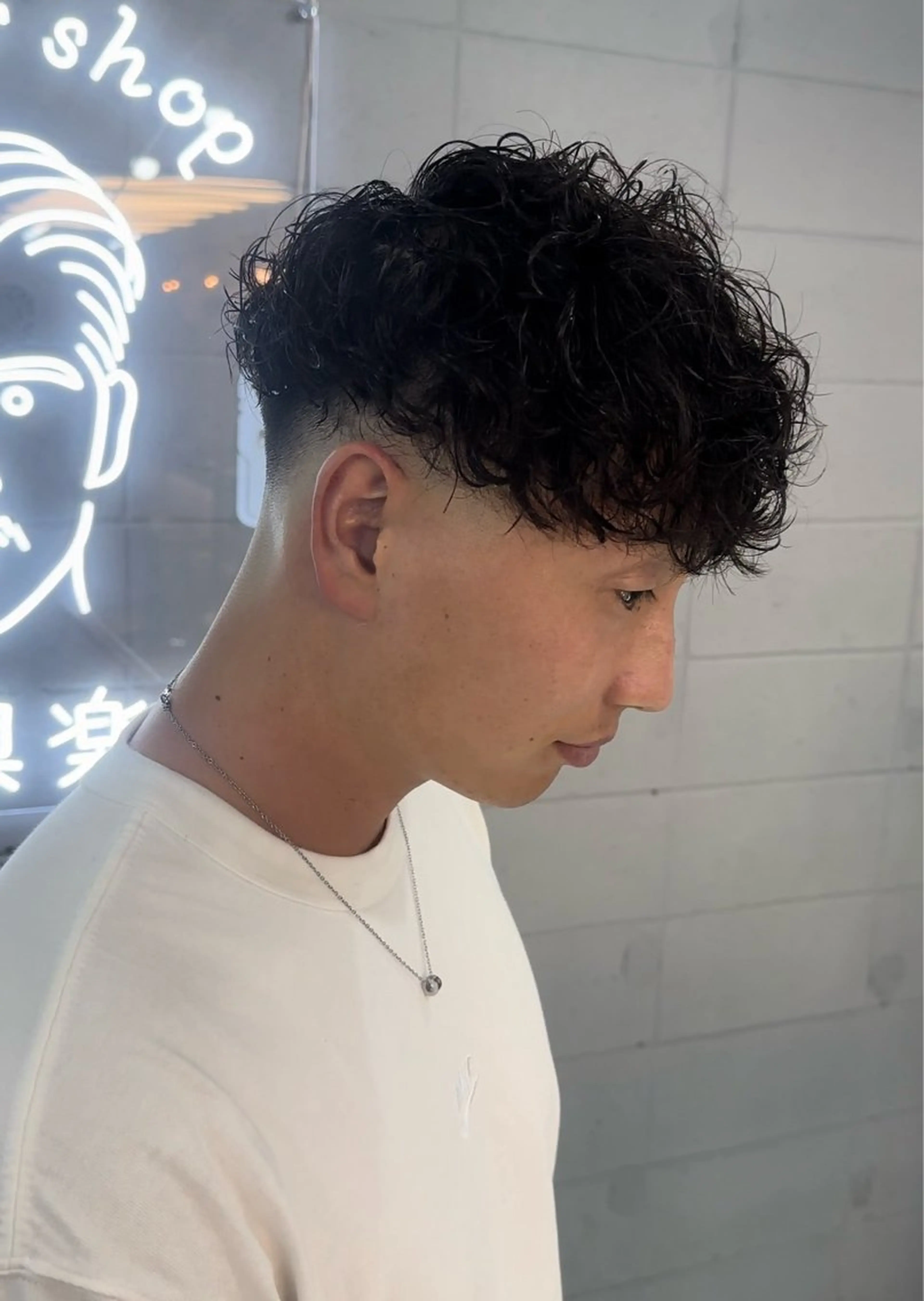 ショート パーマ メンズ 刈部倶楽舞　山下 敦史のヘアスタイル