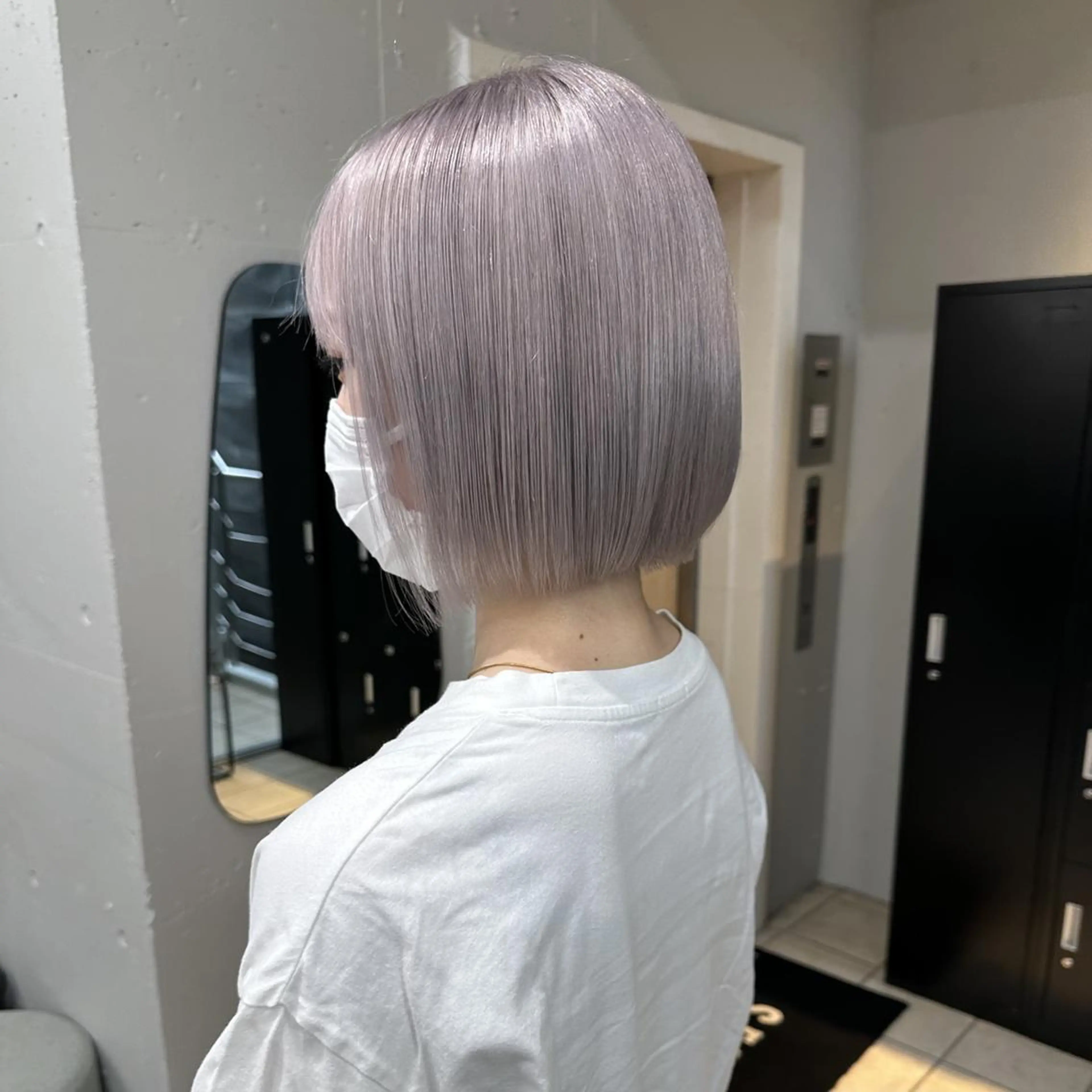 カラー ミディアム ブリーチ ケアブリーチ グレージュ ハイトーンカラー ヘアカラー ハイトーン😺艶 ✨ブリーチ✨透明感のヘアスタイル