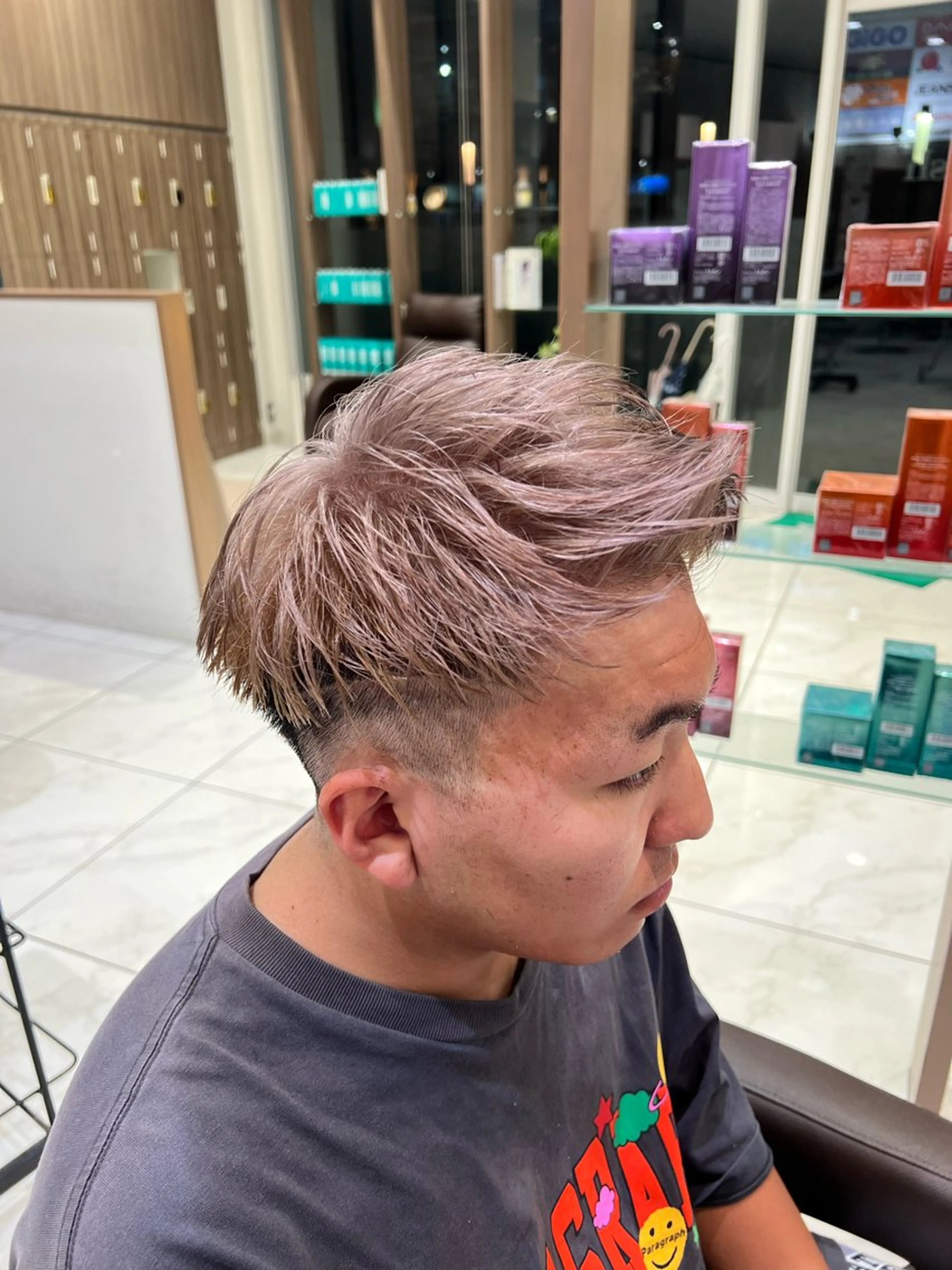 ショート カラー メンズ ヘアカラー トリートメント メンズ似合わせ特化/ 縮毛矯正/佐野友尉のヘアスタイル