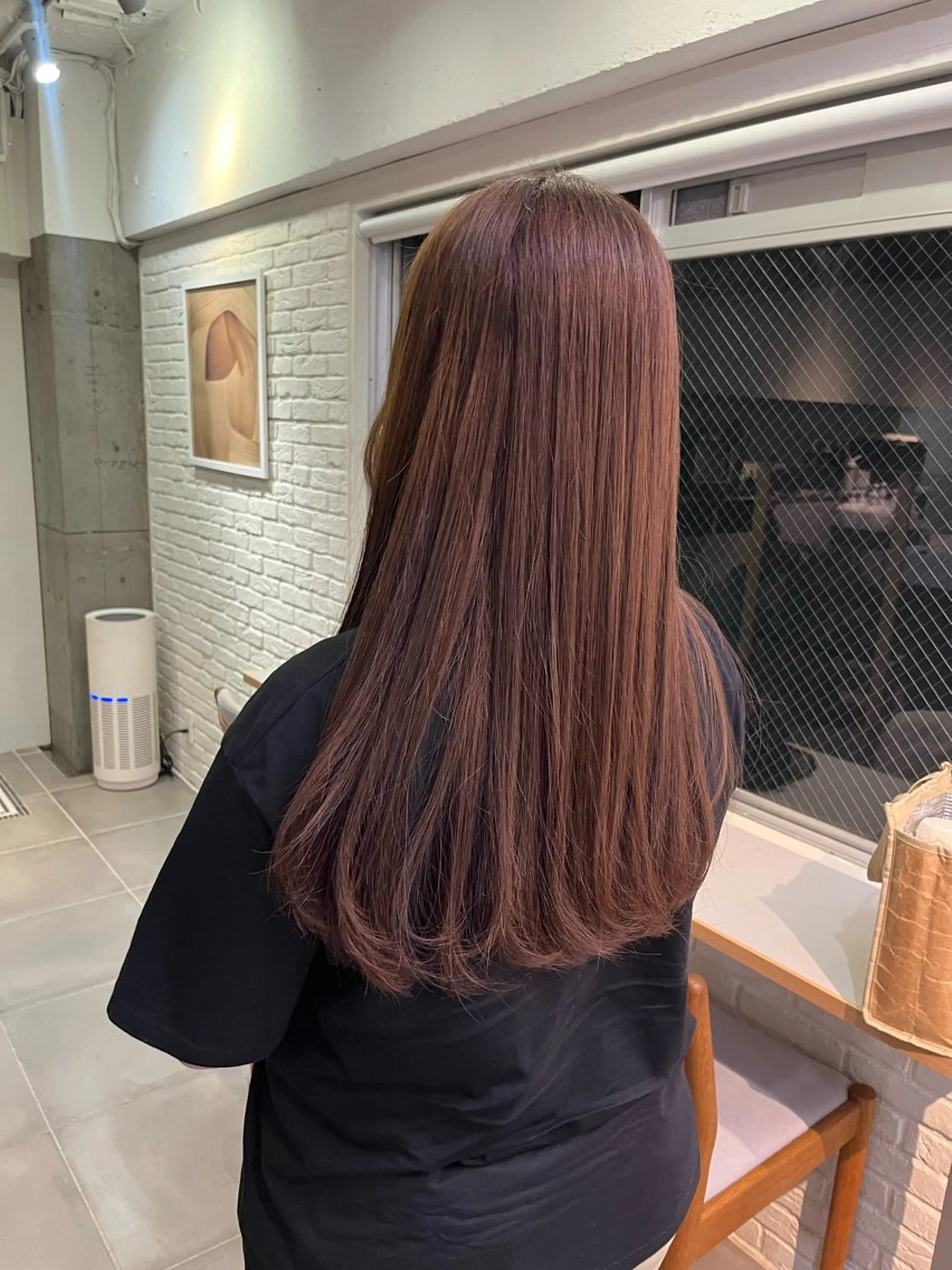 ロング カラー ベージュカラー ピンクカラー ピンクベージュ くすみカラー/海外 レイヤー/ ローレンのヘアスタイル