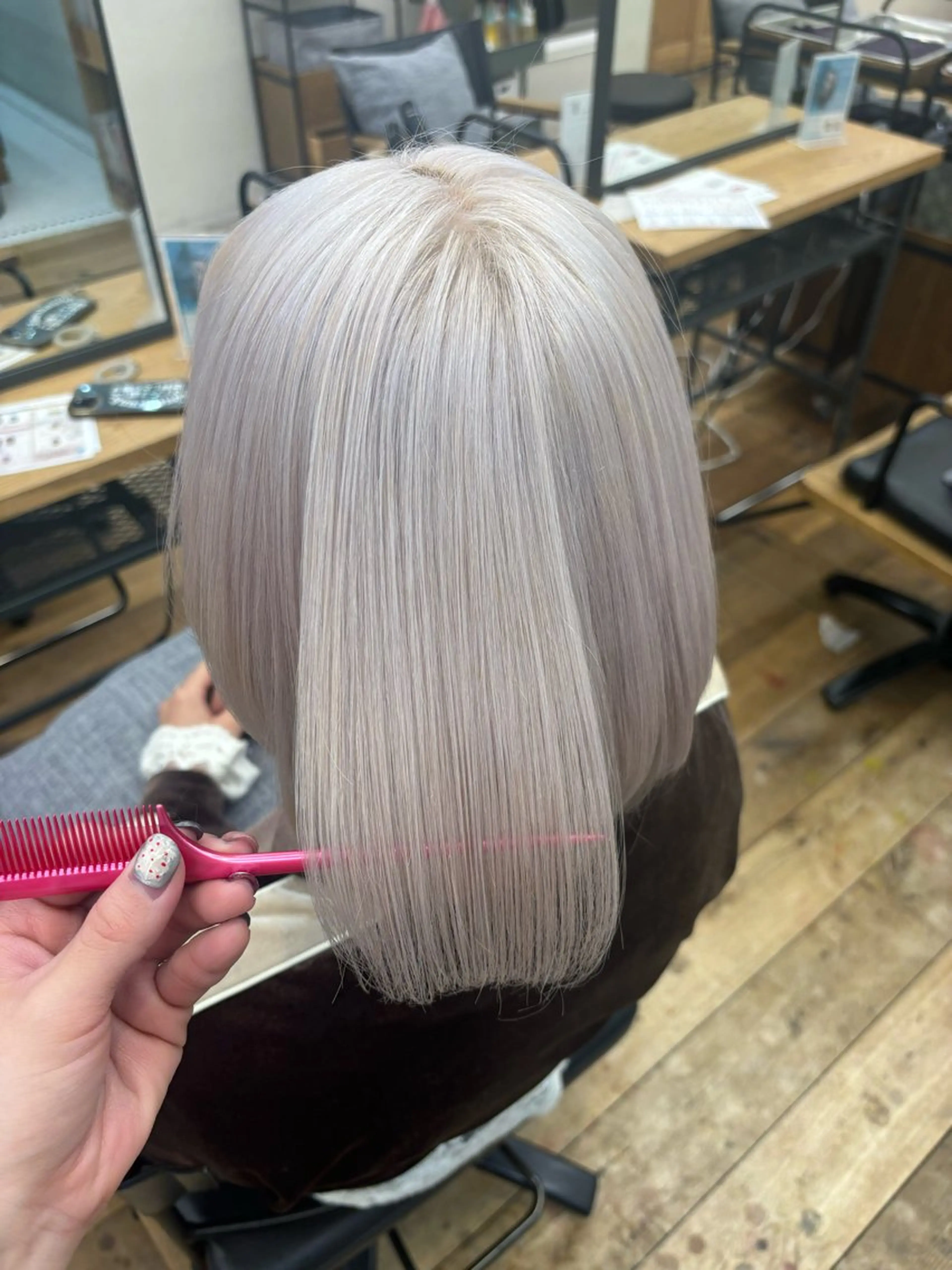 ミディアム カラー ヘアカラー よこやま なぎさのヘアスタイル