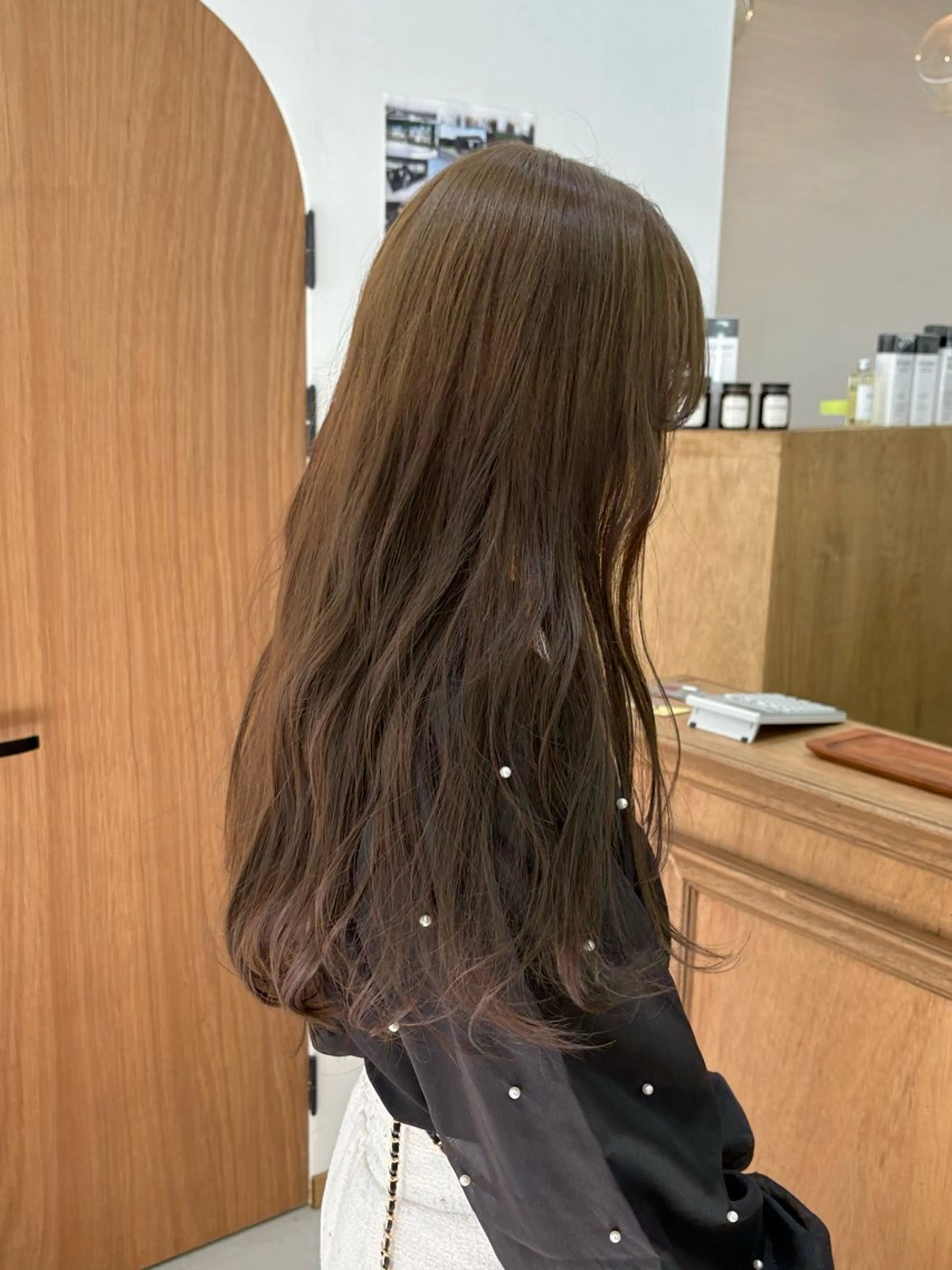 ロング カラー ヘアアレンジ ブリーチ ダブルカラー ブリーチなしカラー カット ヘアカラー トリートメント ハル🌸柔色/ ブリーチなし/艶髪のヘアスタイル