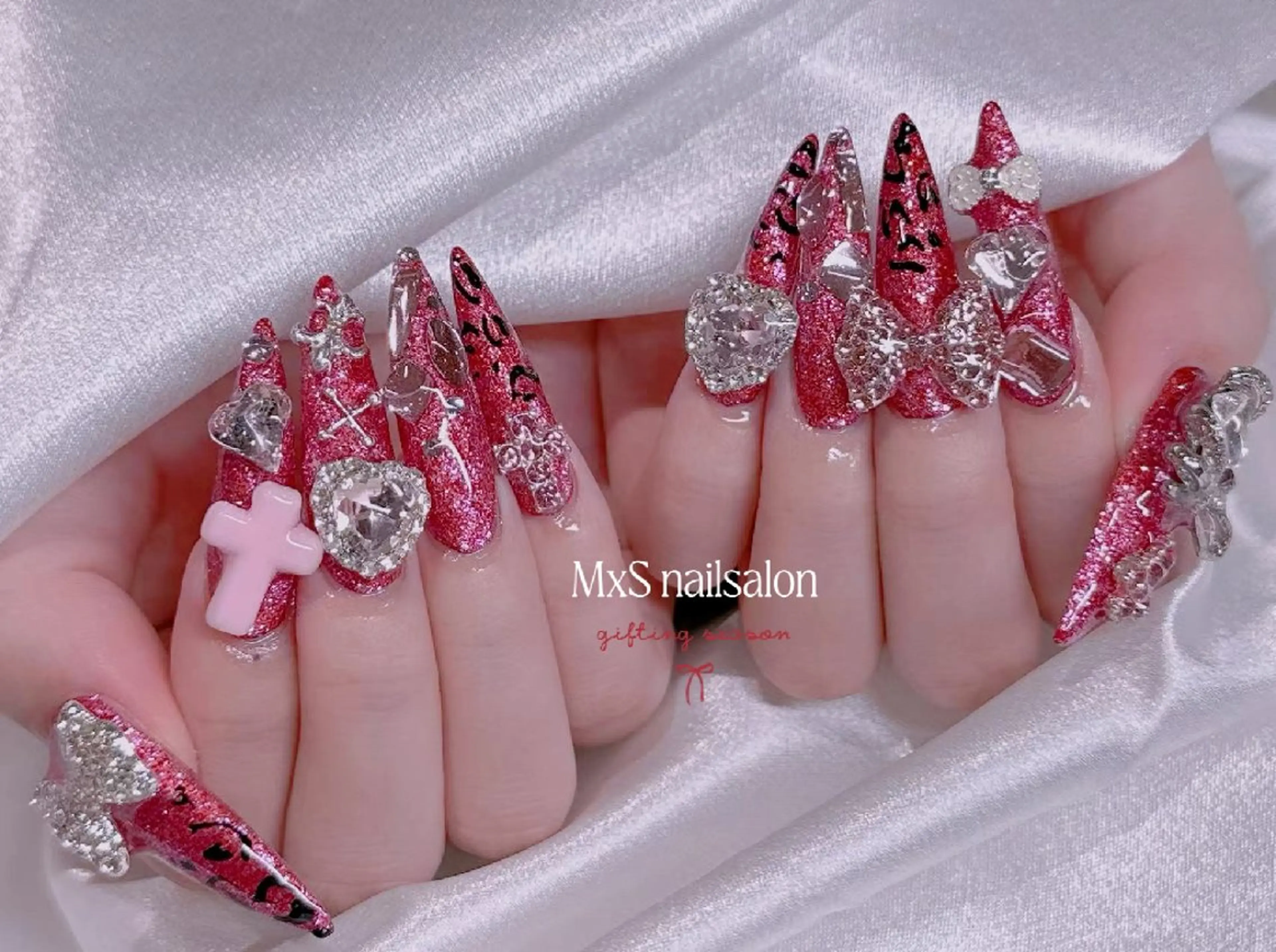 ネイル 成人式 ジェルネイル 韓国ネイル マグネットネイル パラジェル ハンドネイル ハンドケア M×S Nail みなのネイルデザイン
