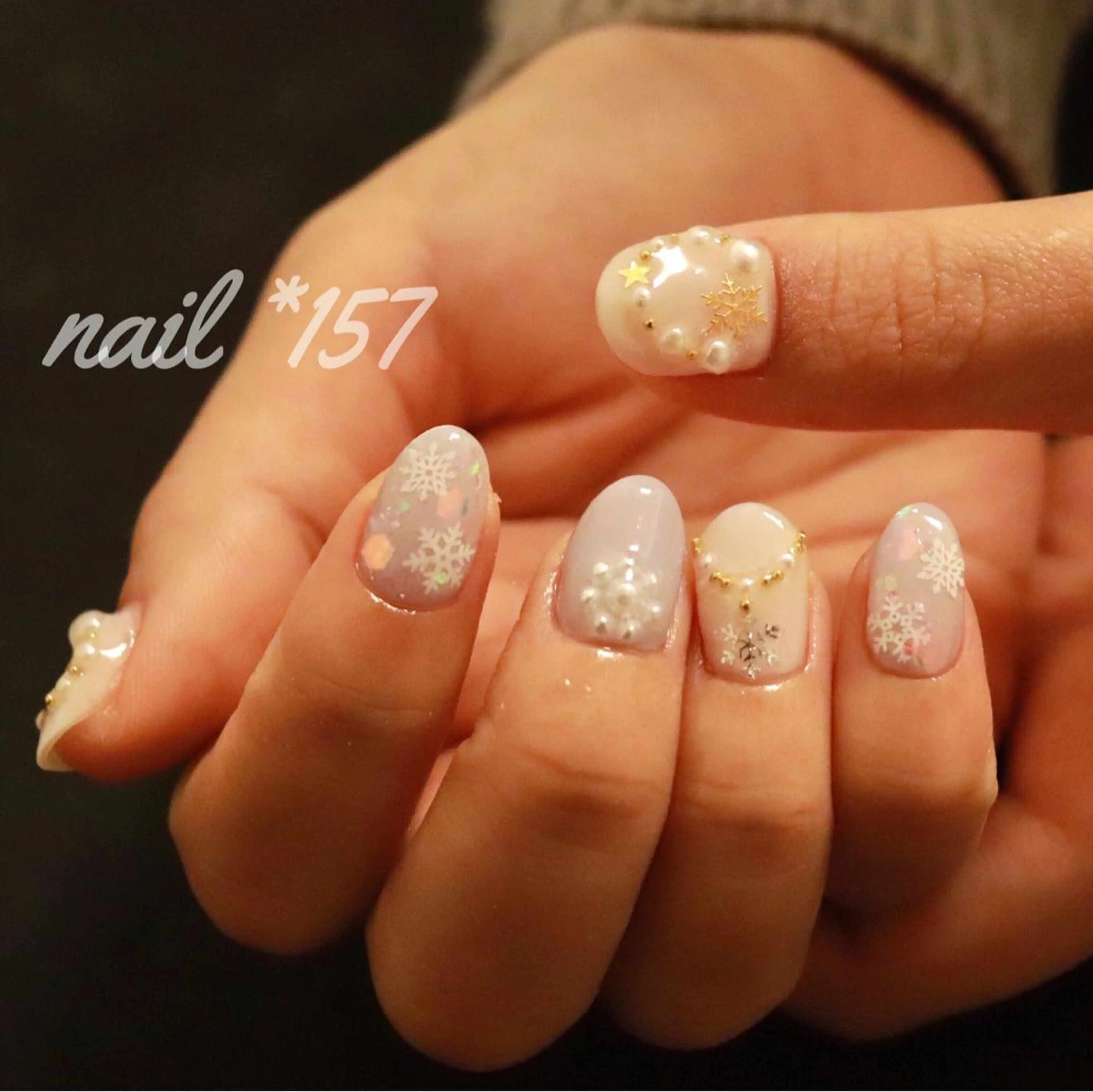 ネイル 冬ネイル クリスマス nail*157 .のネイルデザイン