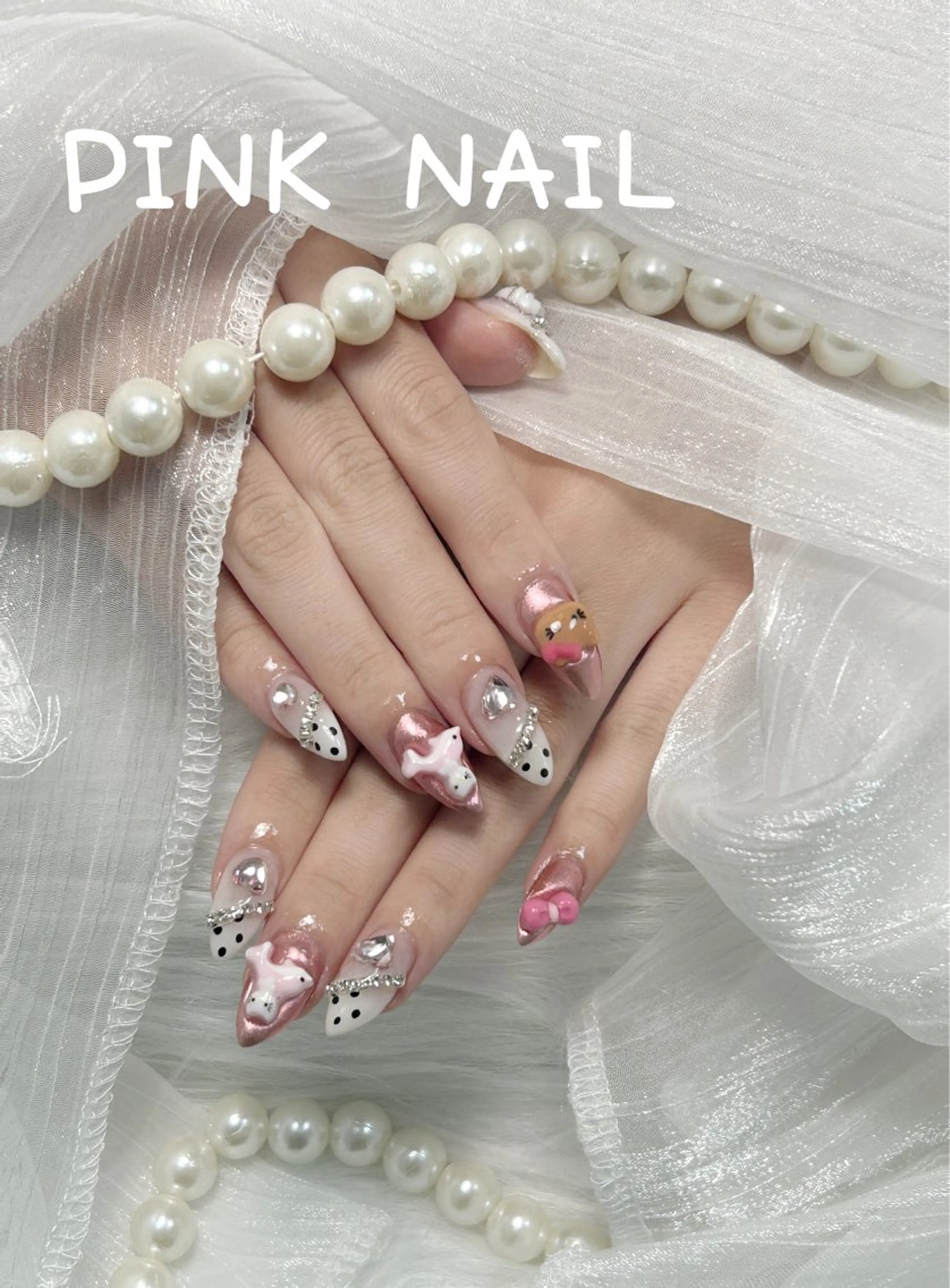 ネイル ハンドネイル pink nailのその他イメージ