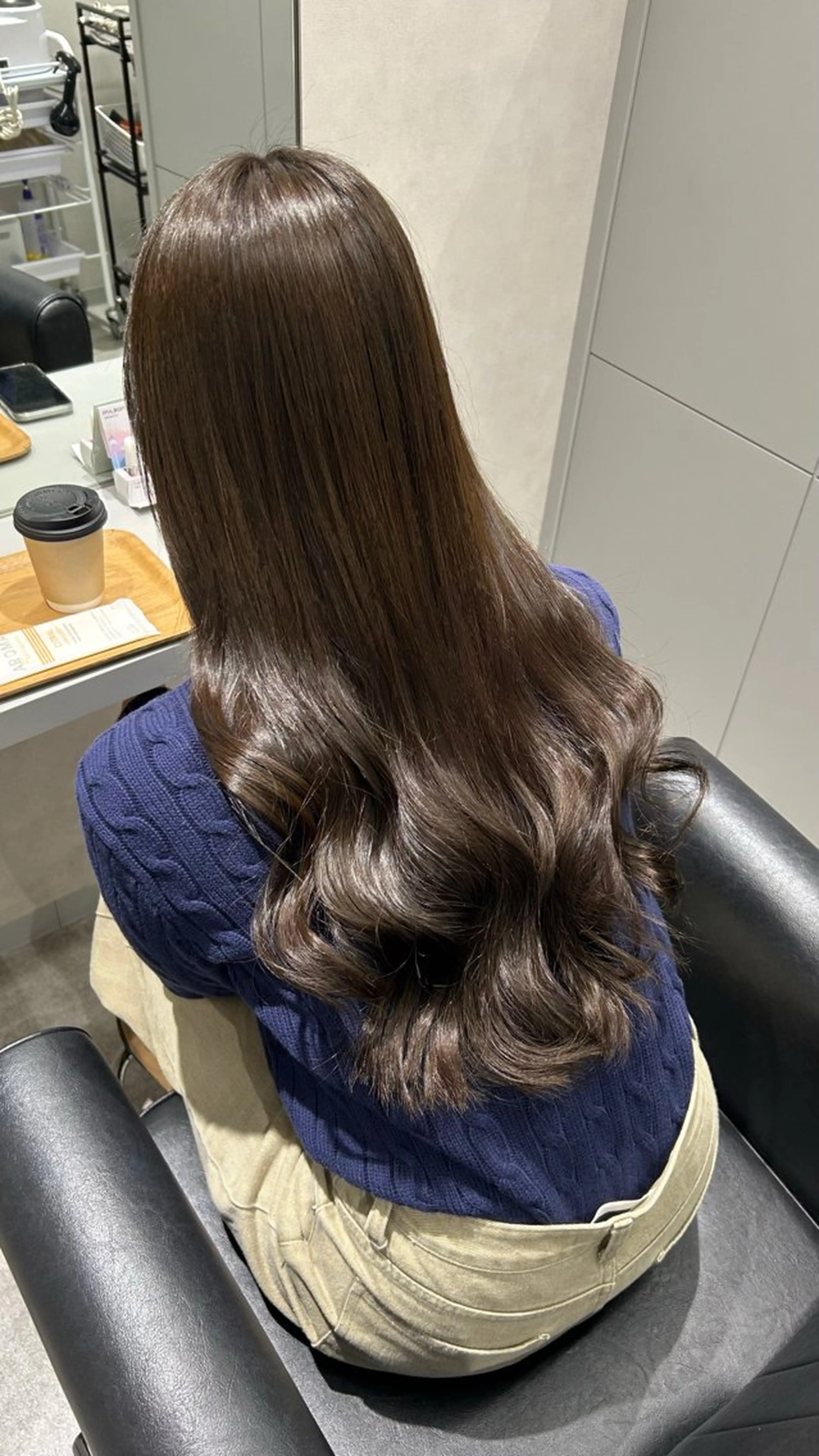 ロング カラー ベージュカラー オリーブベージュ ヘアカラー 彩華 🎀 西梅田美容室のヘアスタイル