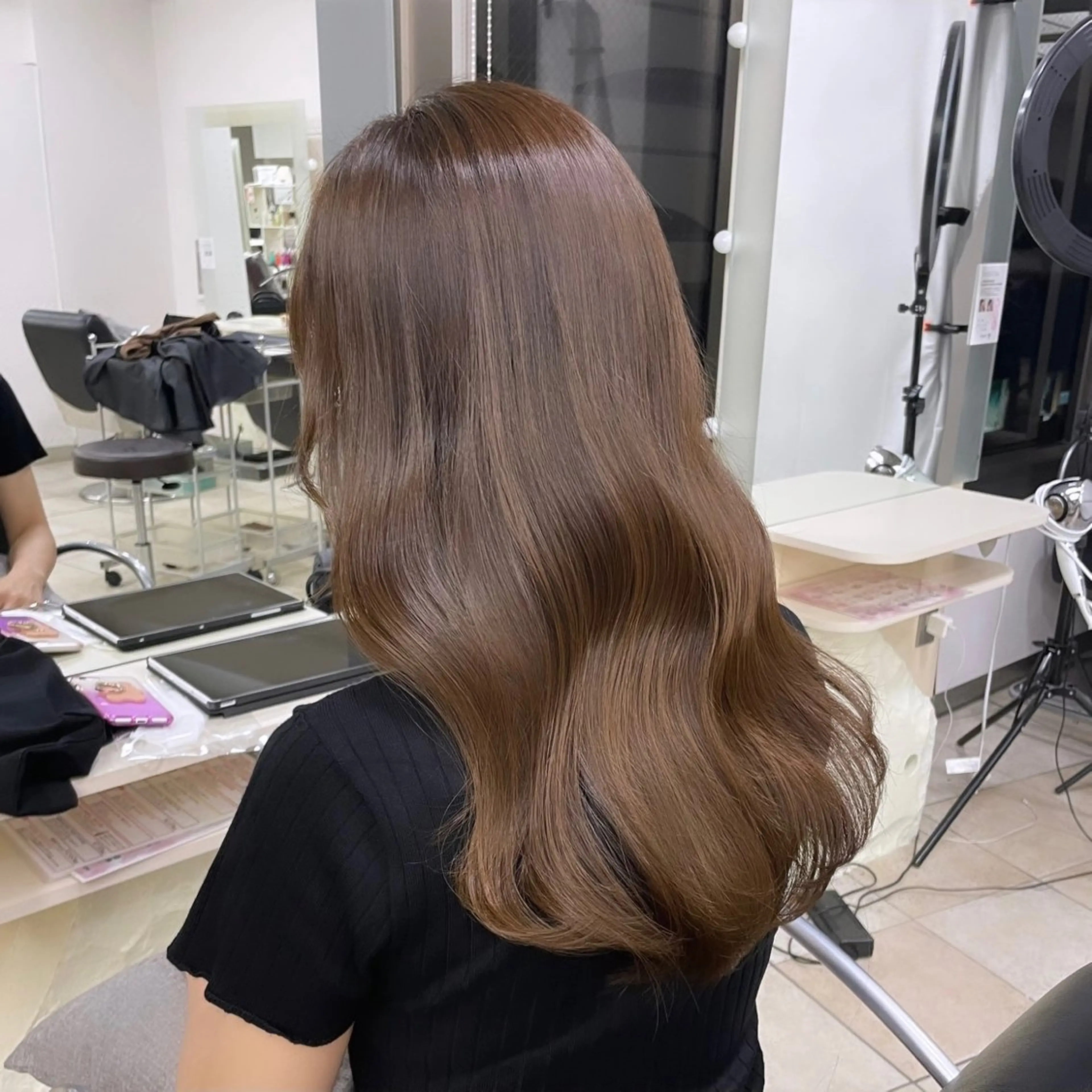 ロング カラー 透明感カラー ヘアカラー トリートメント 🐈‍⬛カチモリ/暖 色/𝐌𝐢𝐤𝐮のヘアスタイル