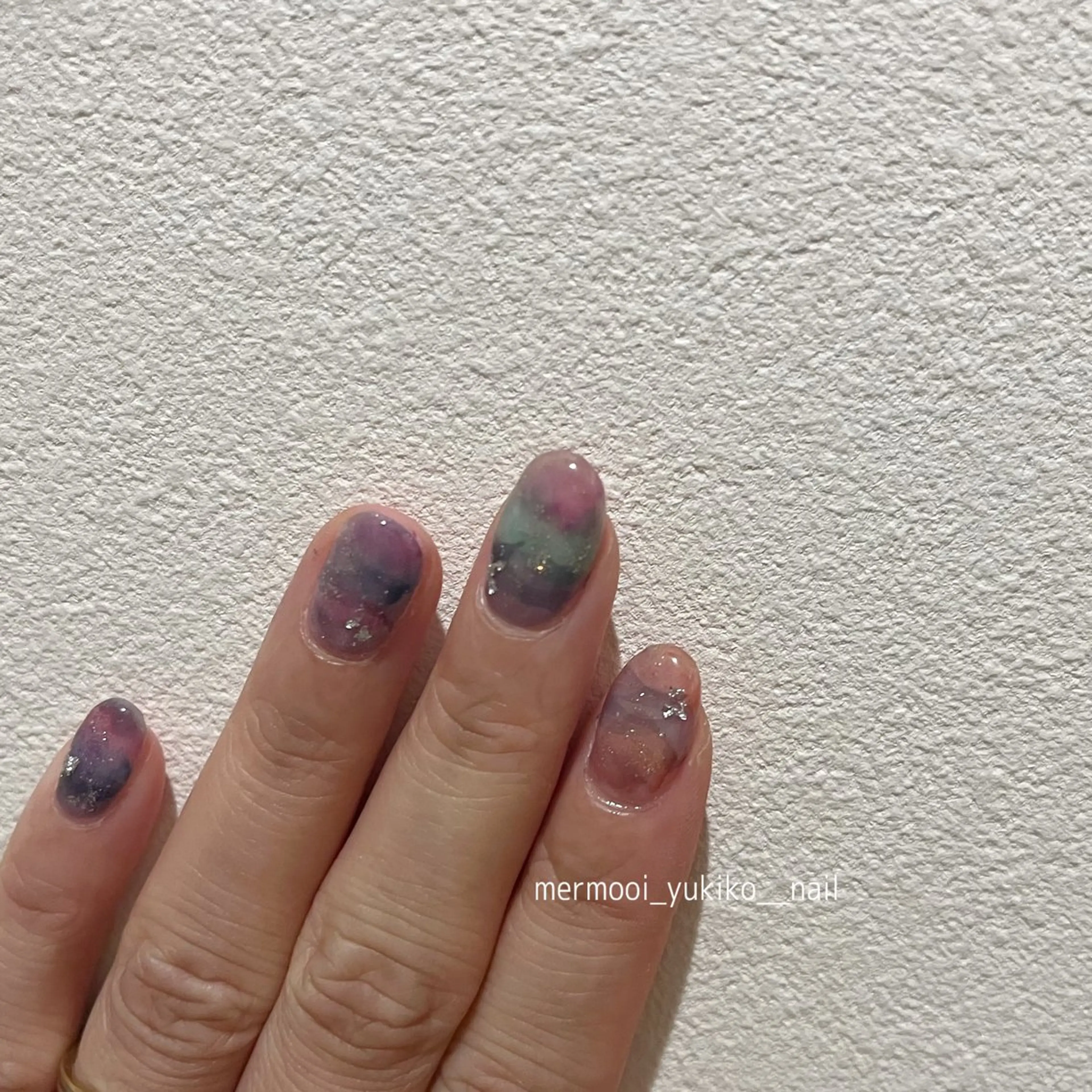 ネイル ジェルネイル ニュアンスネイル パラジェル スカルプネイル 春ネイル melumooi nailのネイルデザイン