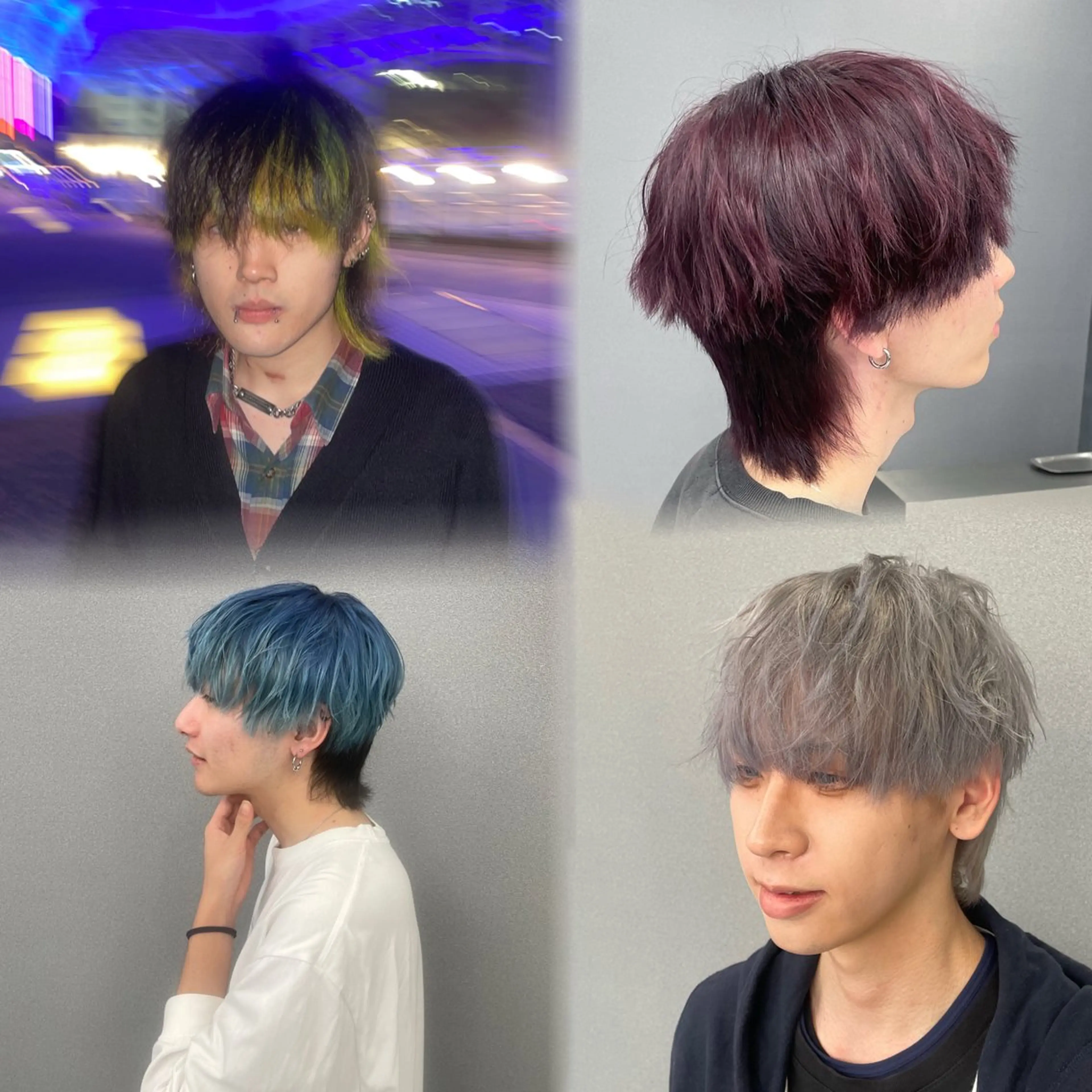 カラー ヘアアレンジ メンズ メンズウルフ🐺♡ ブリーチ♡ヘアメ🎀のヘアスタイル