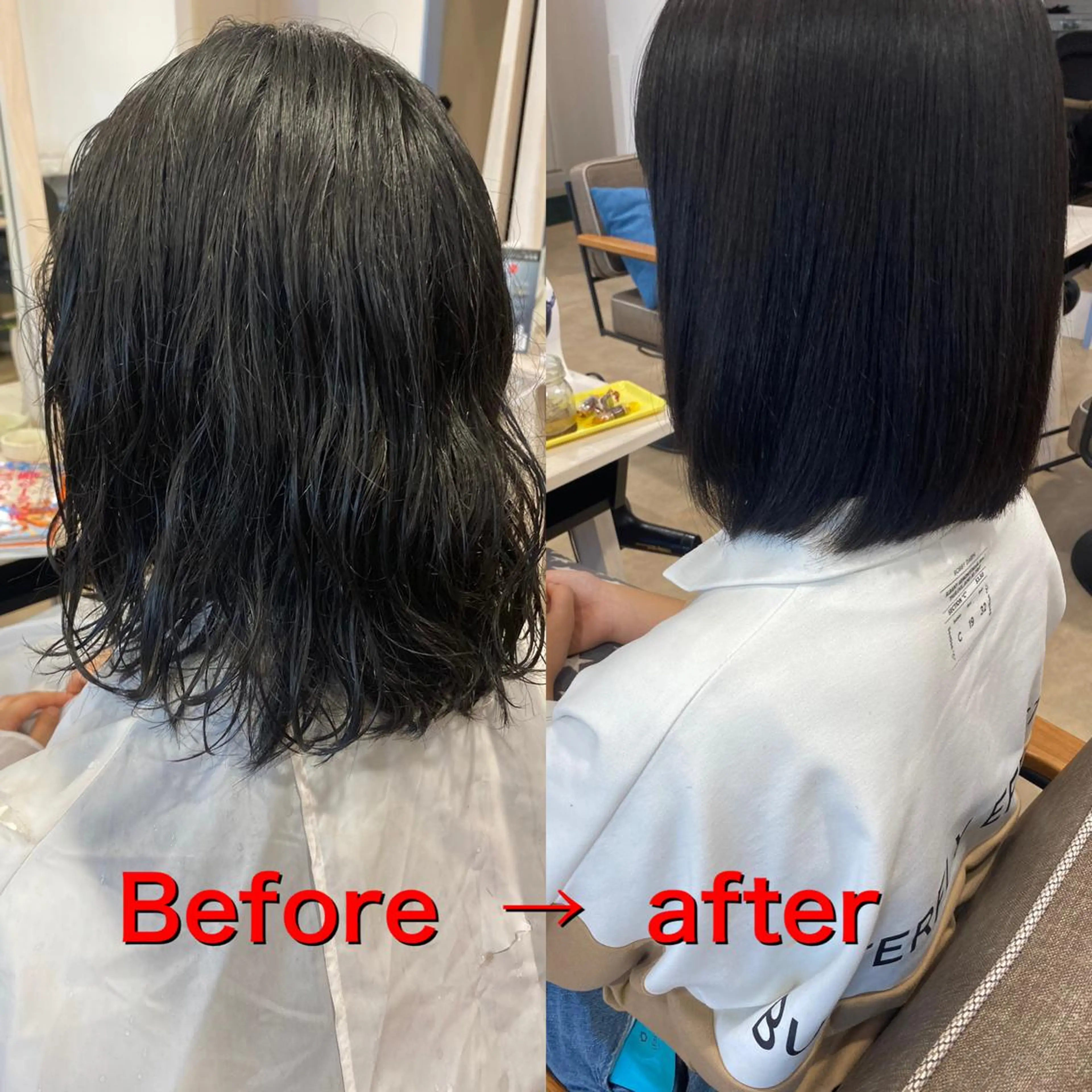 ミディアム パーマ 饒平名 知也のヘアスタイル