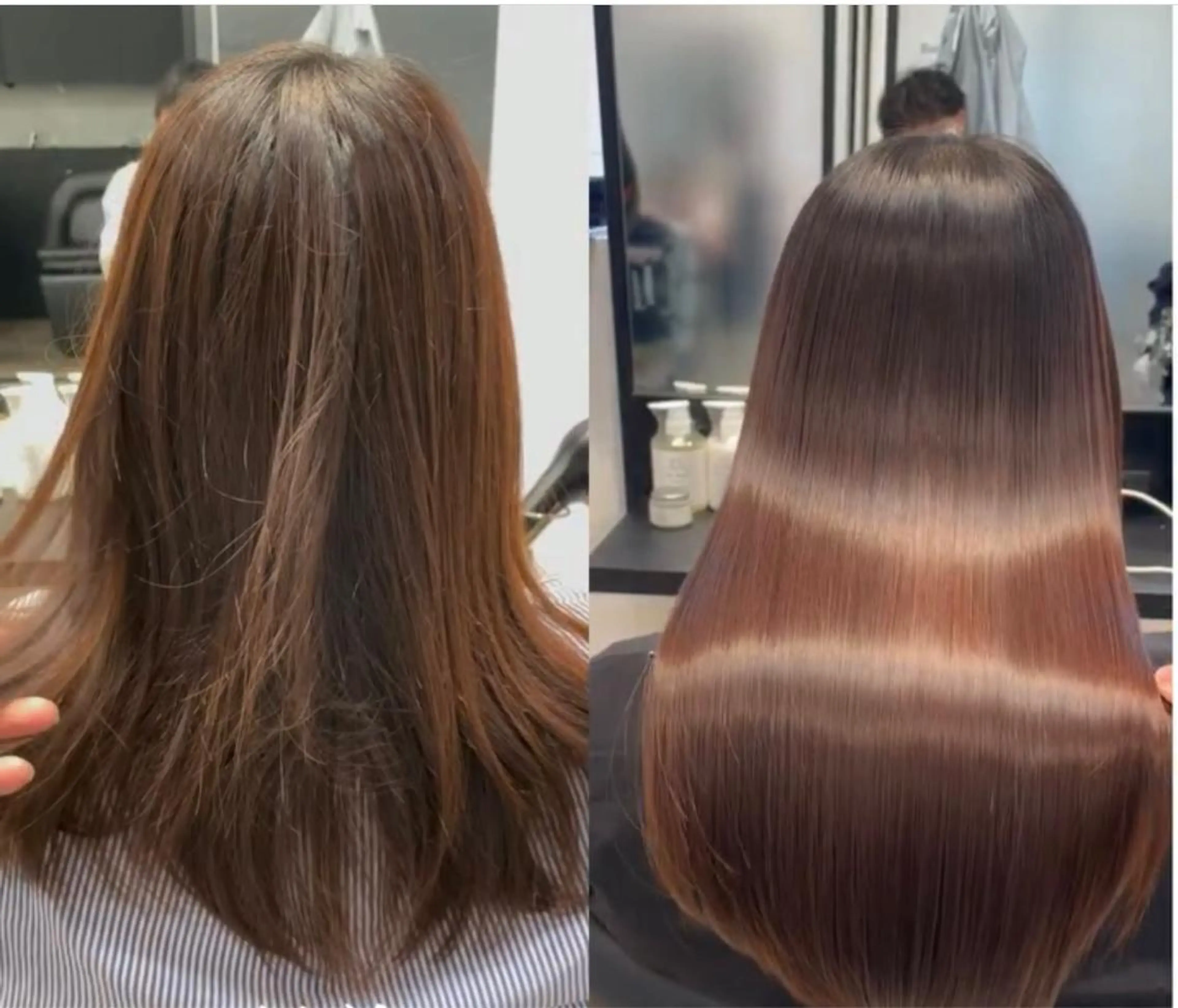 ミディアム 山崎/ボブ縮毛矯正 レイヤー髪質改善のヘアスタイル