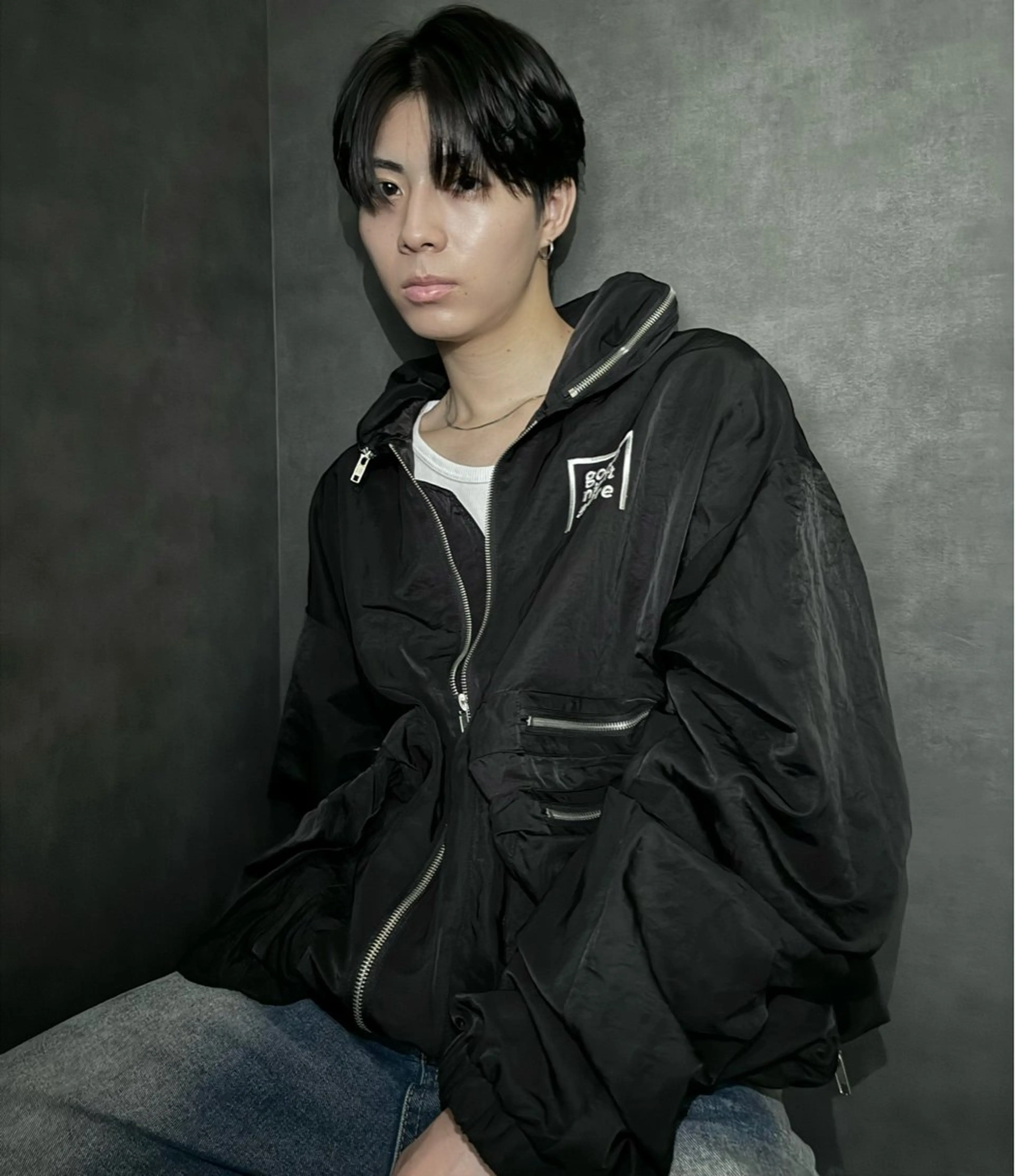 ショート 曲がる縮毛矯正 センターパート/翼のヘアスタイル