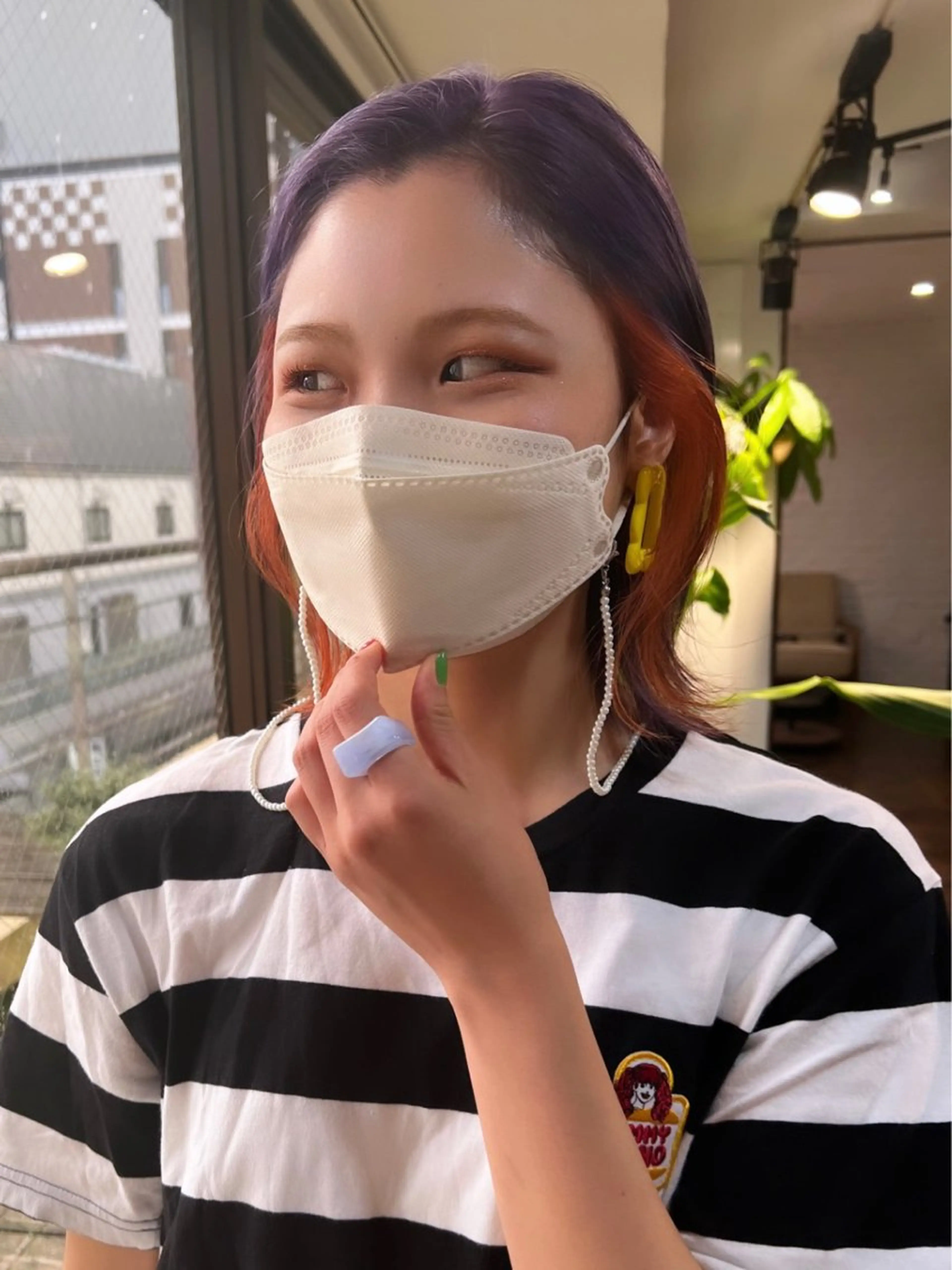 ミディアム カラー ブリーチ ケアブリーチ 透明感カラー デザインカラー ダブルカラー ハイトーン/ボブ 🎀sonokaのヘアスタイル