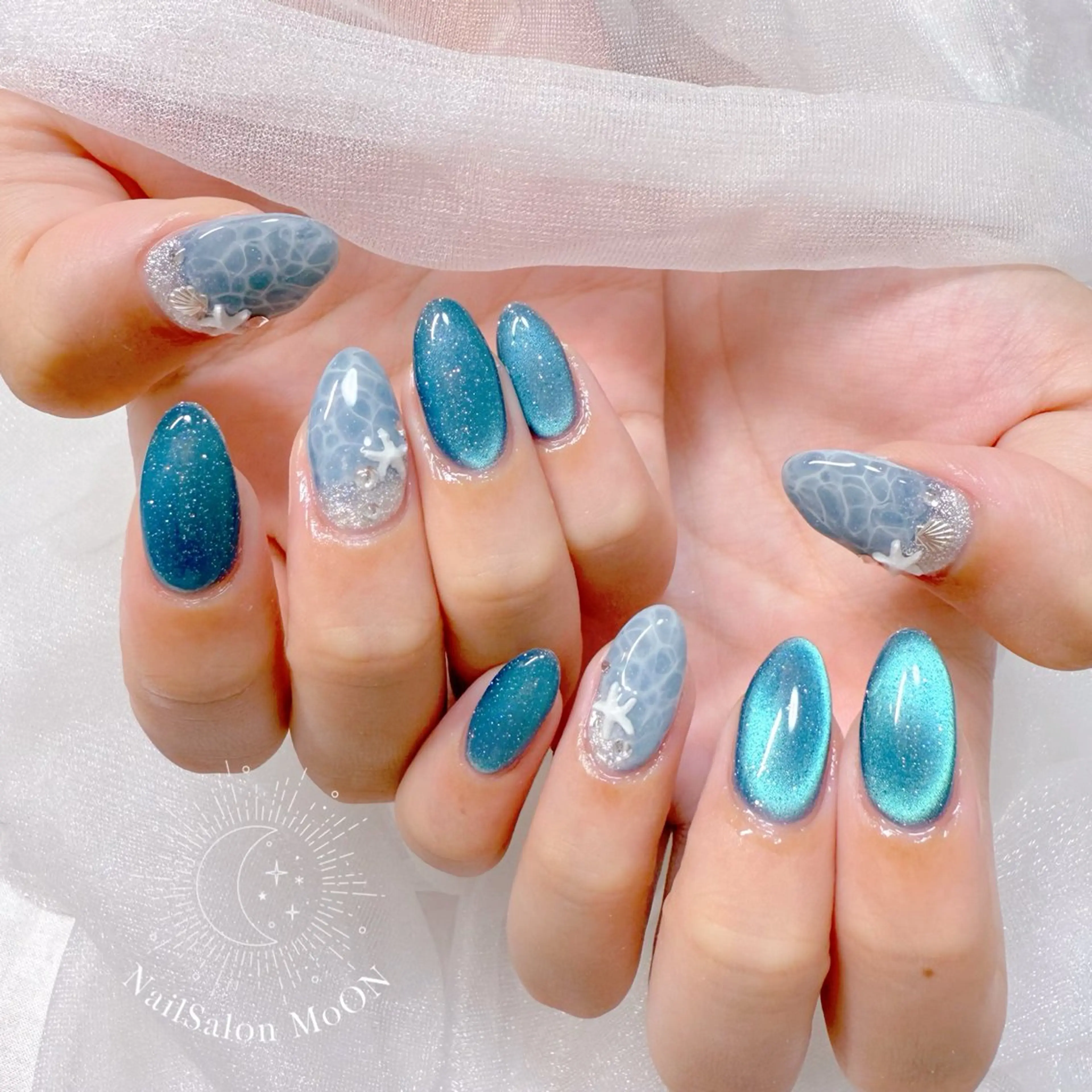 ネイル マグネットネイル ハンドネイル ハンドケア MoON...❤︎ MeGuのネイルデザイン