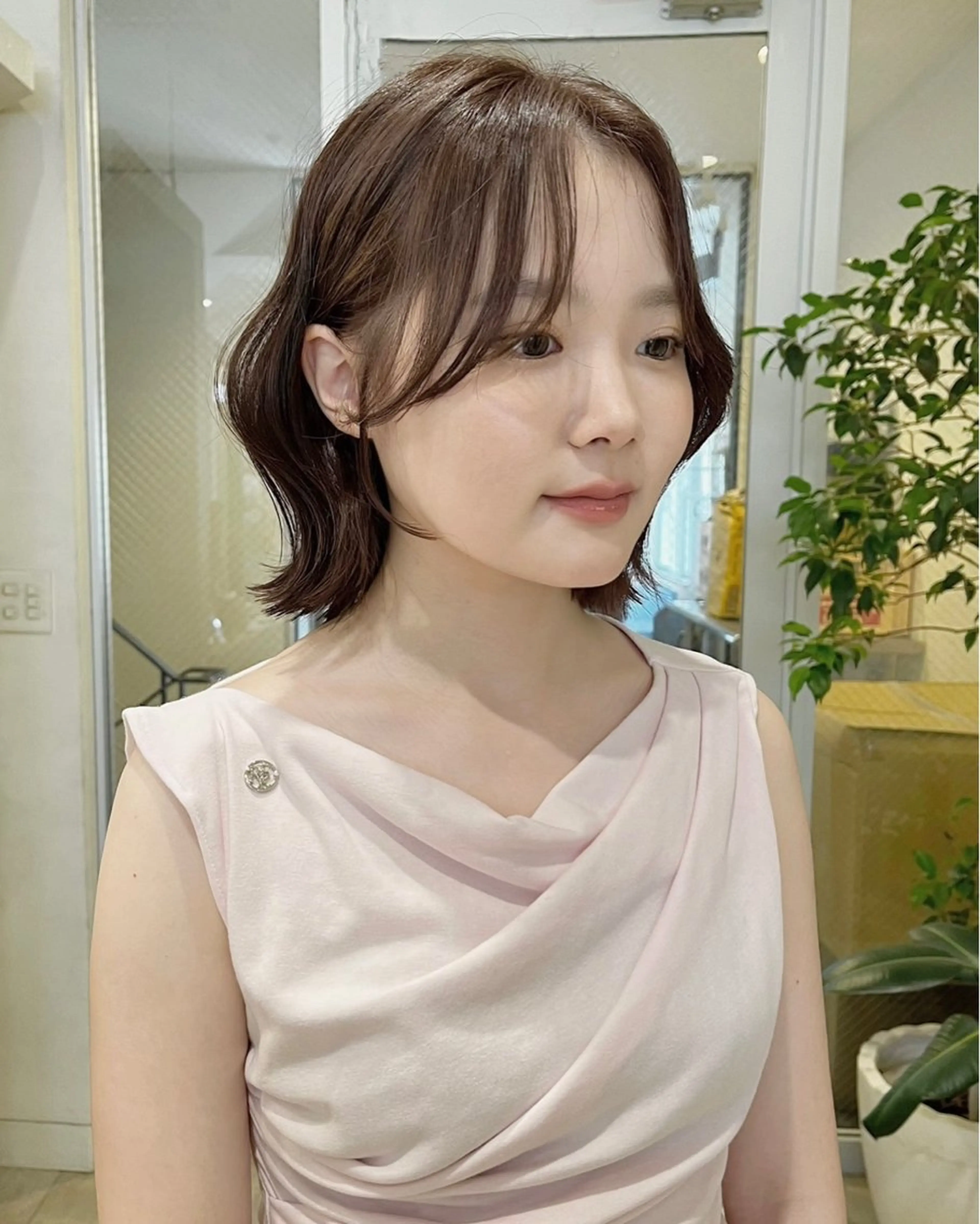 ミディアム カラー カット ヘアカラー トリートメント nakahara madokaのヘアスタイル