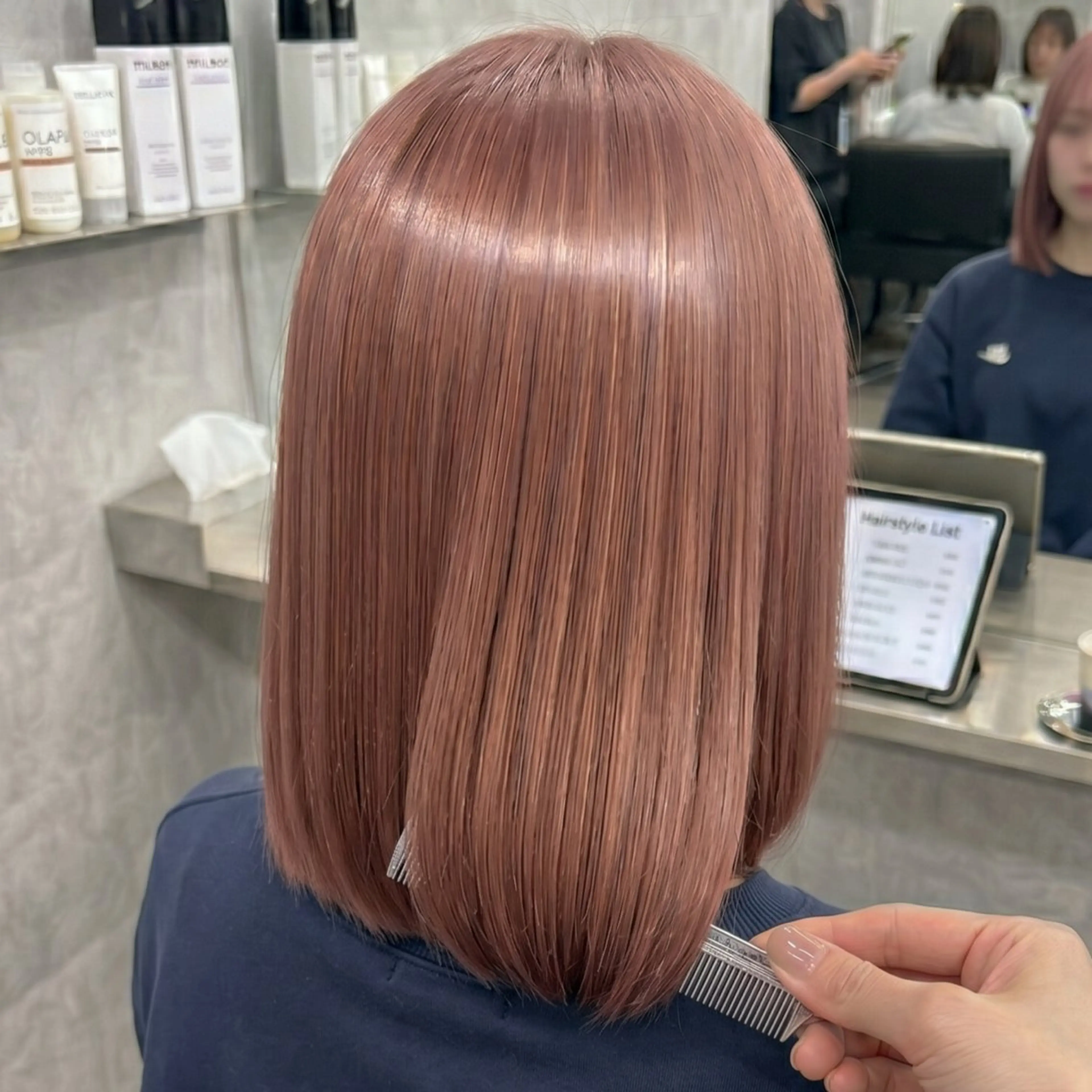 ミディアム カラー ヘアカラー トリートメント 艶髪縮毛矯正/ レイヤー❣️mamiのヘアスタイル