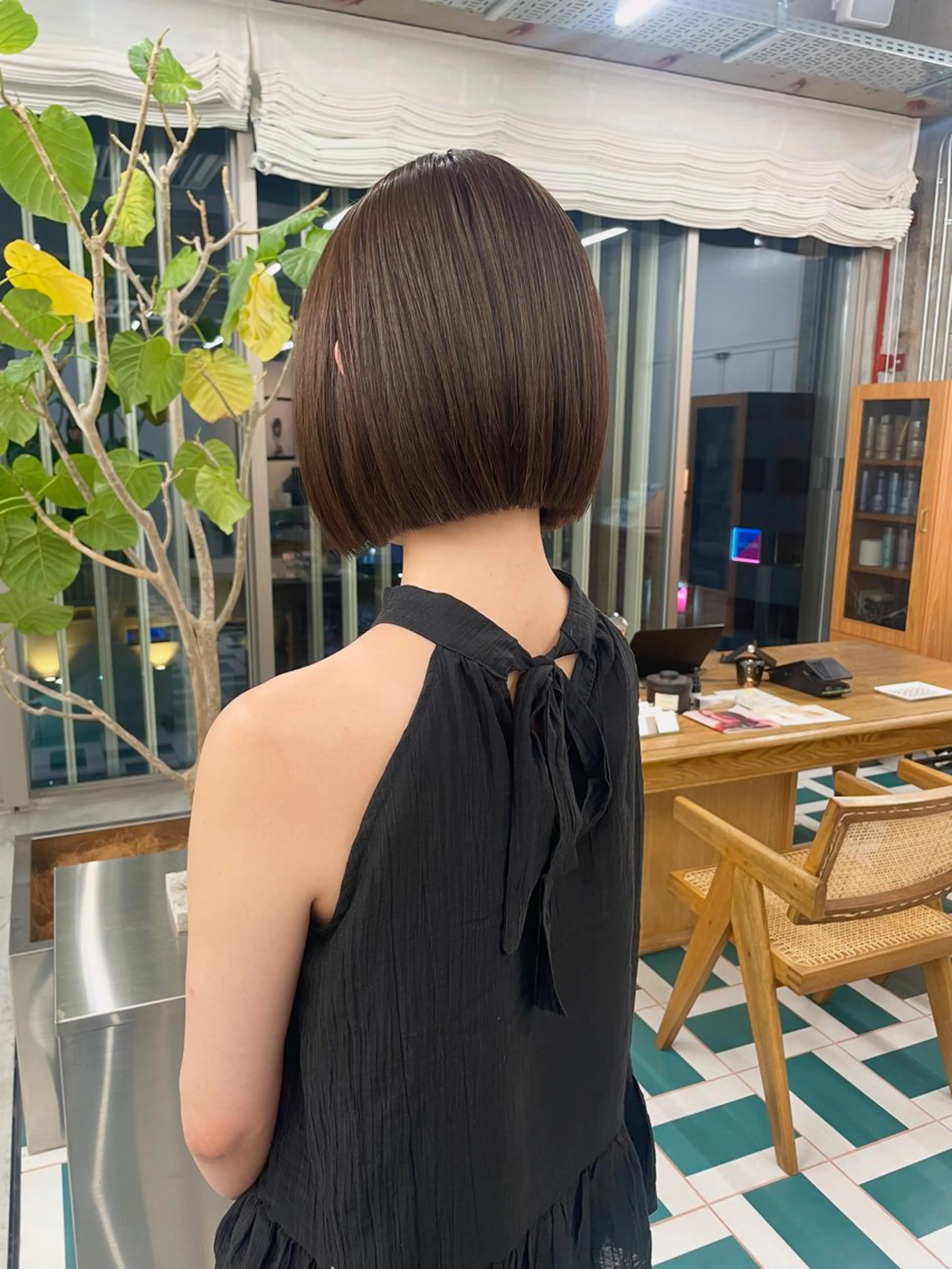 ショート カラー カット ヘアカラー トリートメント RIN🎀レイヤー/ ボブ/オリーブカラーのヘアスタイル