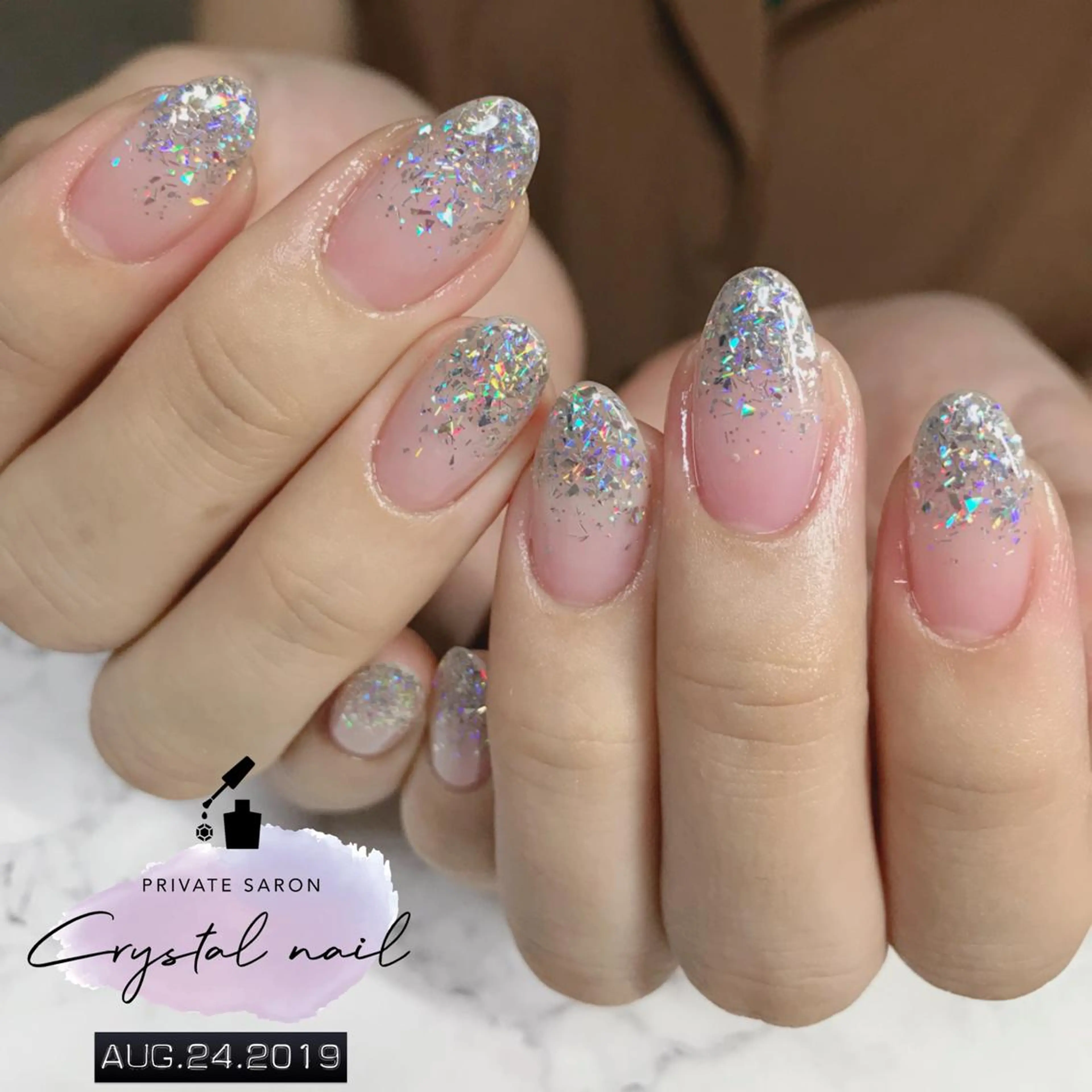 ネイル グラデーション キラキラネイル ラメ(グリッター) ラメグラデーション ハンドネイル SCENERY NAILのネイルデザイン