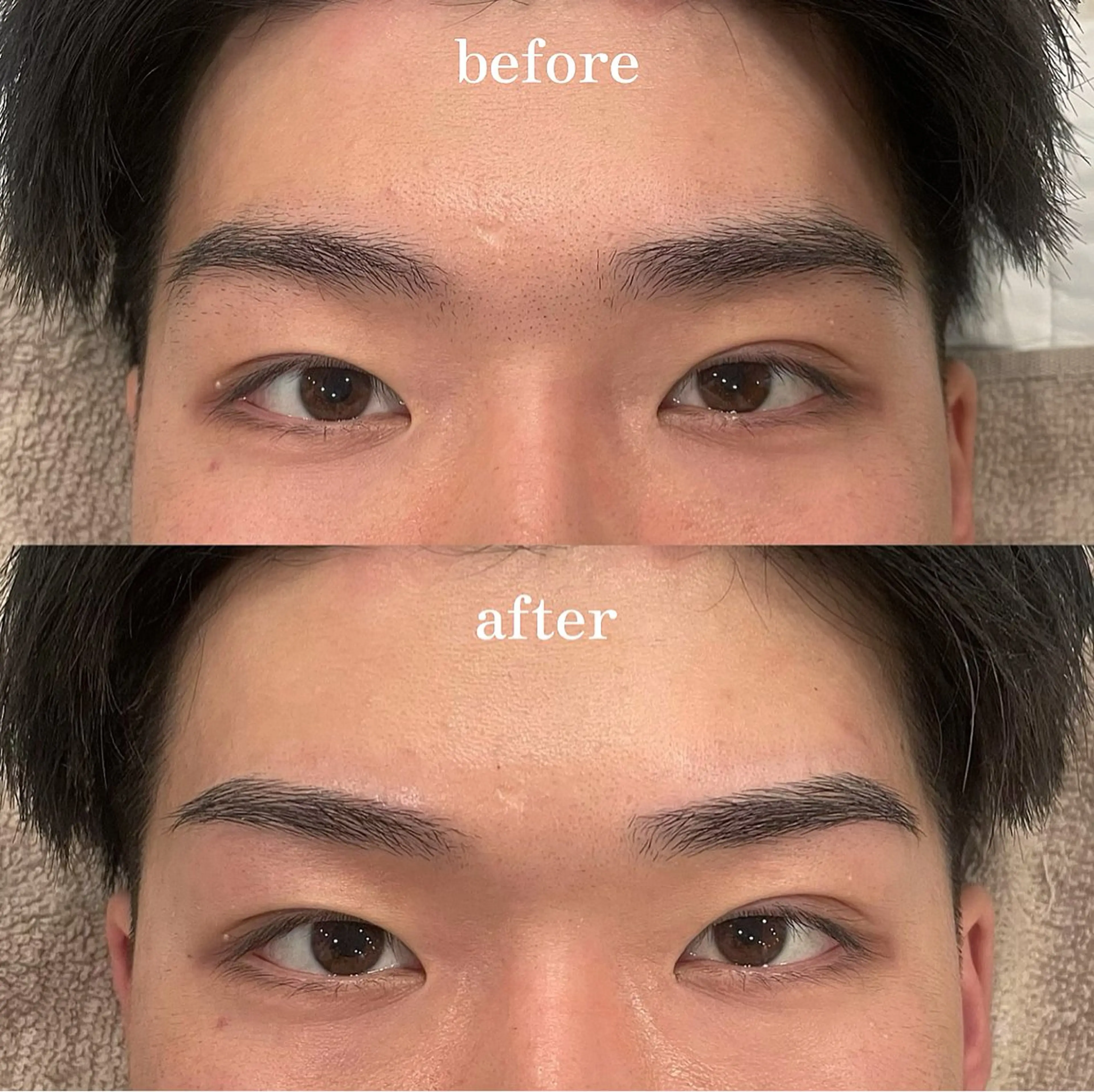 メンズアイブロウワックス(長さカット・間引き込み)🚹保湿ケア付き🚹の写真