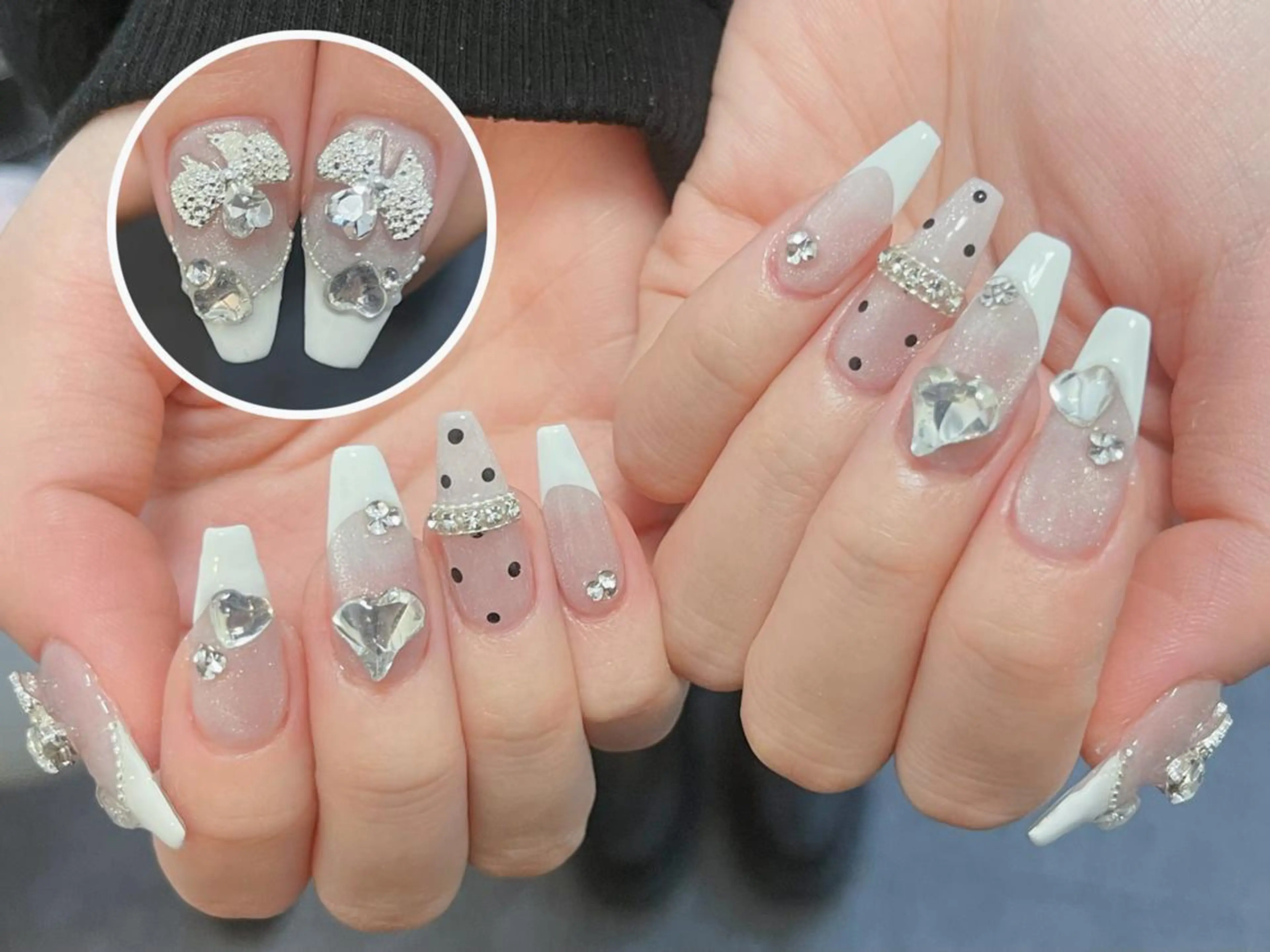 ネイル 長さ出し グラデーション 卒業式 キラキラネイル マグネットネイル RiRi Belle Nail池袋のネイルデザイン