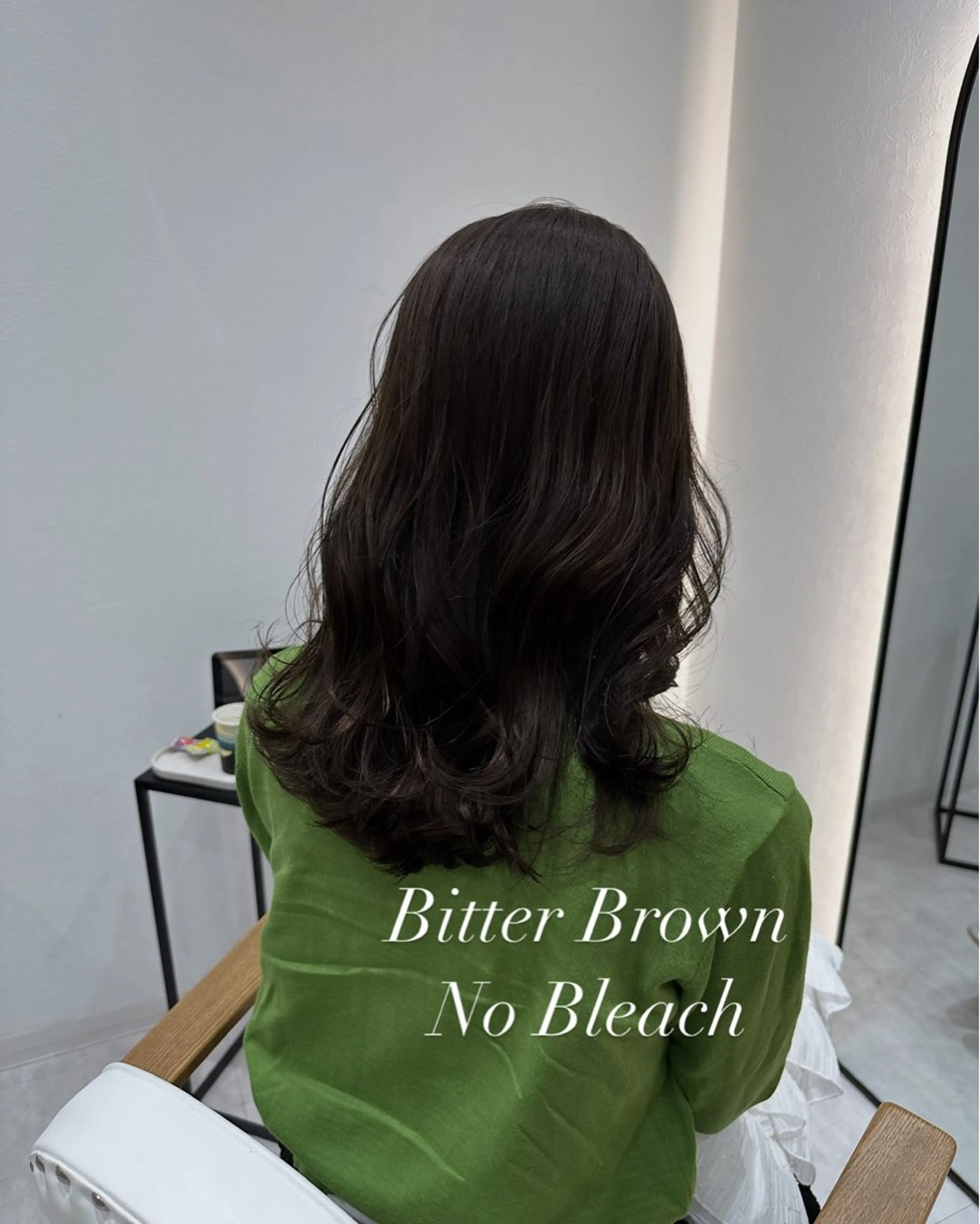 ロング カラー 赤み消し/オリーブ カーキ/福田れんのヘアスタイル