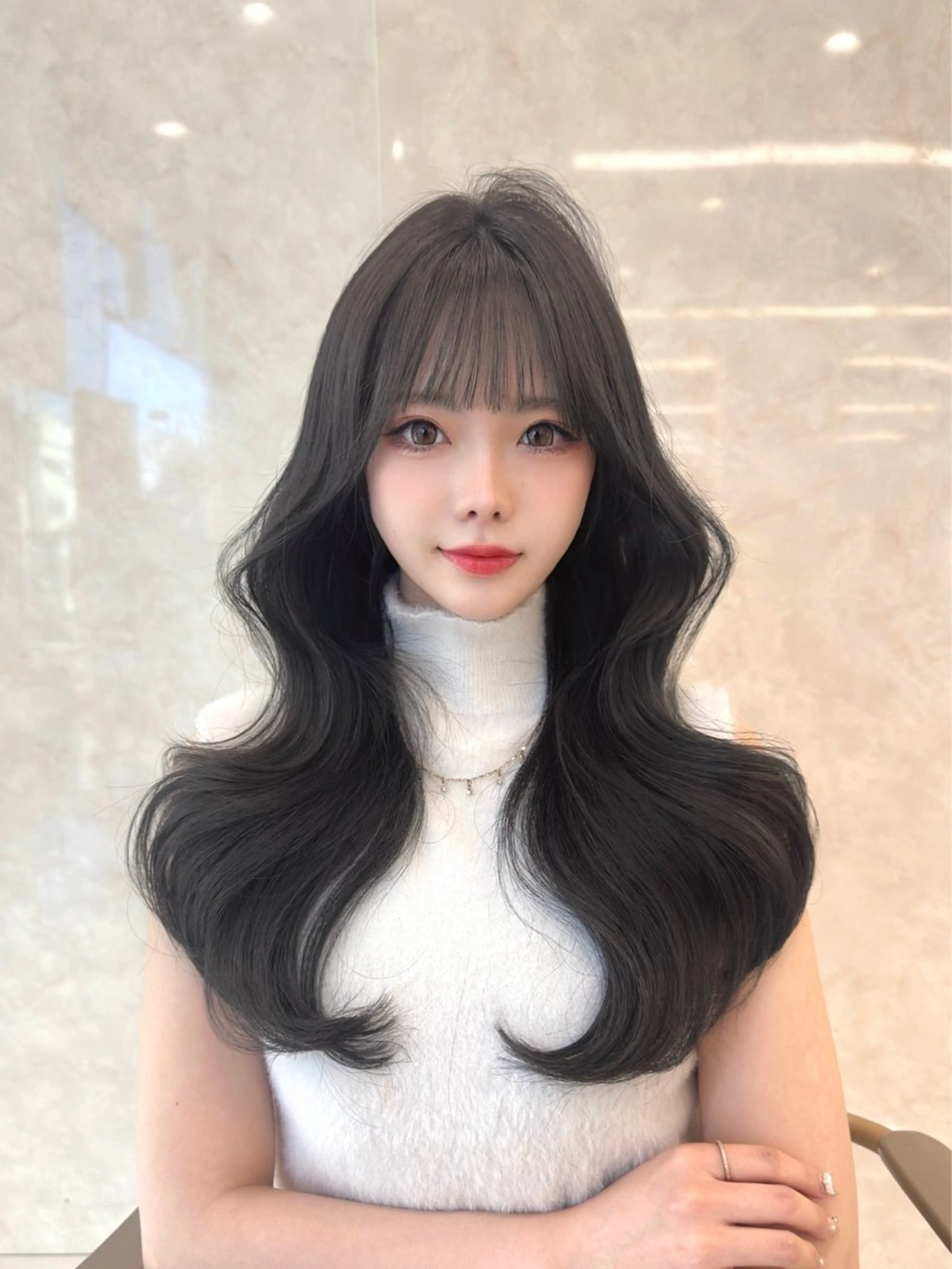 ロング カラー 透明感カラー レイヤーカット カット ヘアカラー 似合わせ/レイヤー /顔まわり/池田歩樹のヘアスタイル